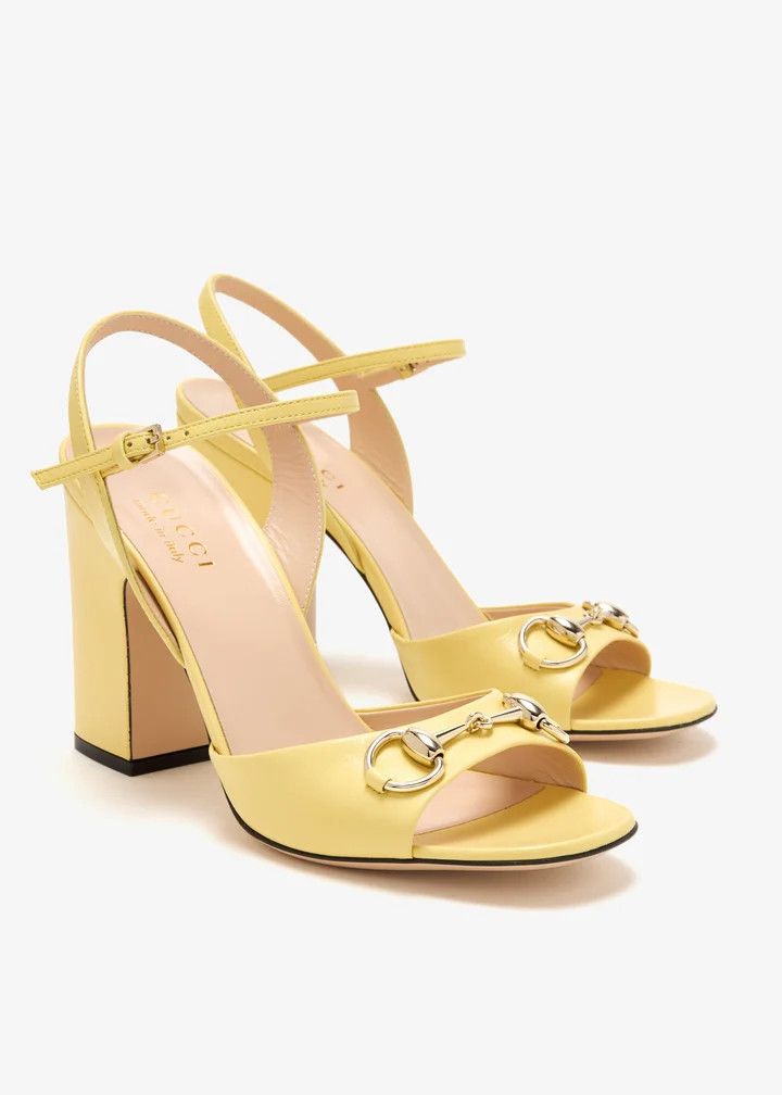 Gucci oc11z0126 Women's Horsebit Sandals in Yellow Size US 10 / IT 40 - 4 Thumbnail