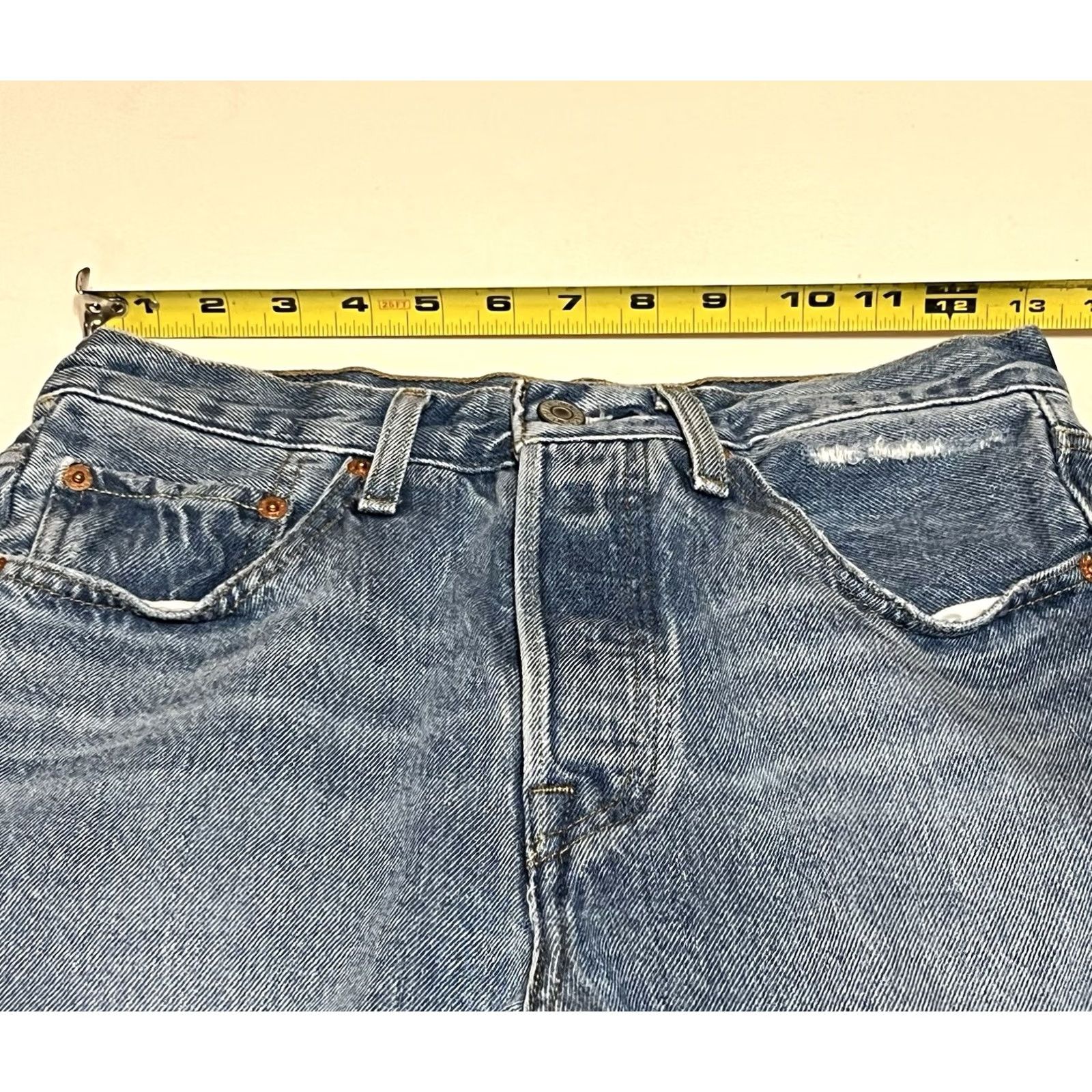 Levi's Levi's 501 Jeans Women Slim 26x26 Button Fly Distressed Cut Off 5-Pocket Denim Blue Size 26" / US 2 / IT 38 - 3 Thumbnail