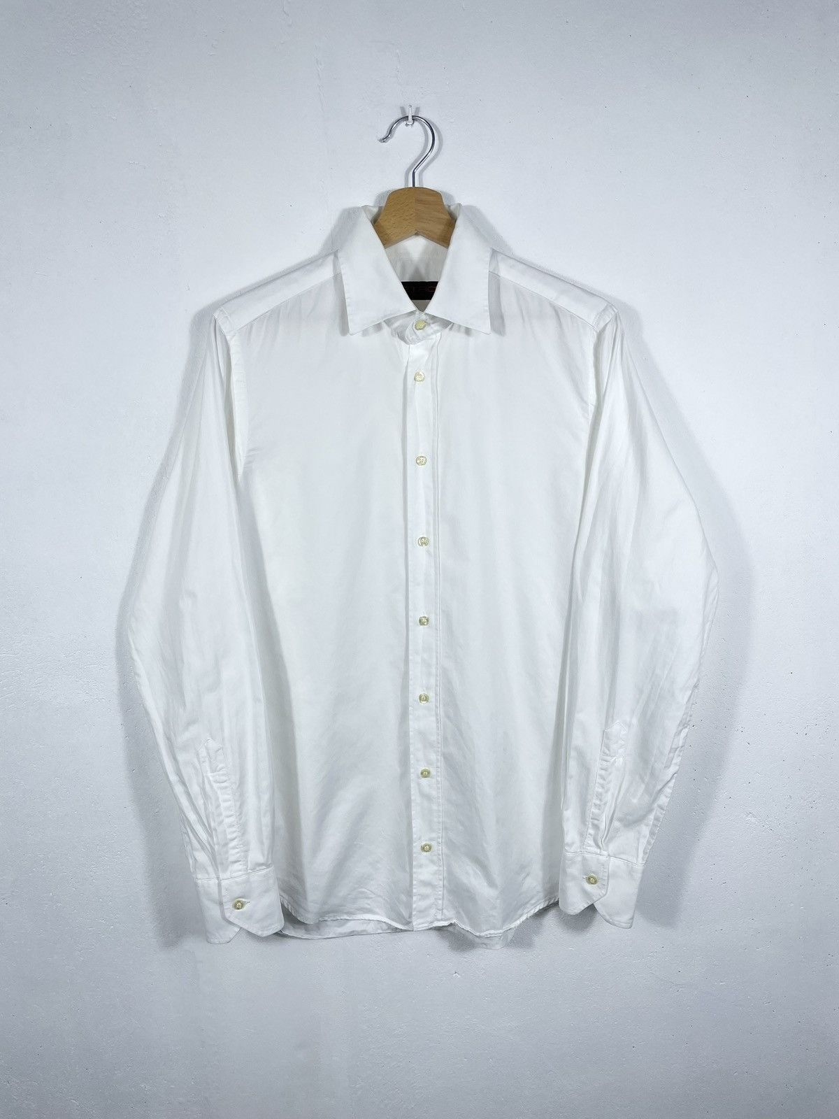 Designer × Etro Etro white button ups shirt made in Italy designer luxury Size US M / EU 48-50 / 2 - 1 Thumbnail