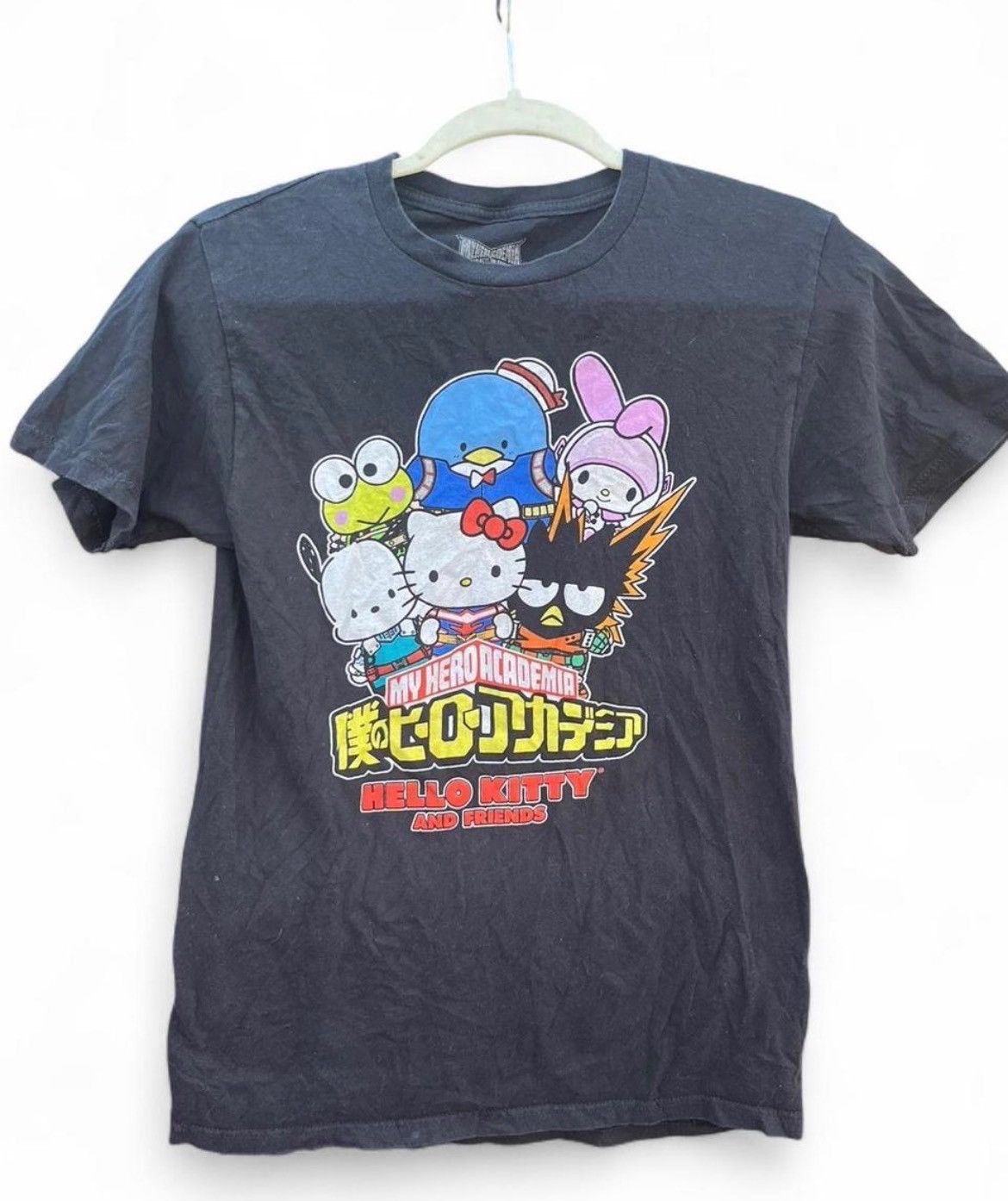 Anime My Hero Academia × Hello Kitty & Friends Black Graphic Tee Size US S / EU 44-46 / 1 - 1 Thumbnail