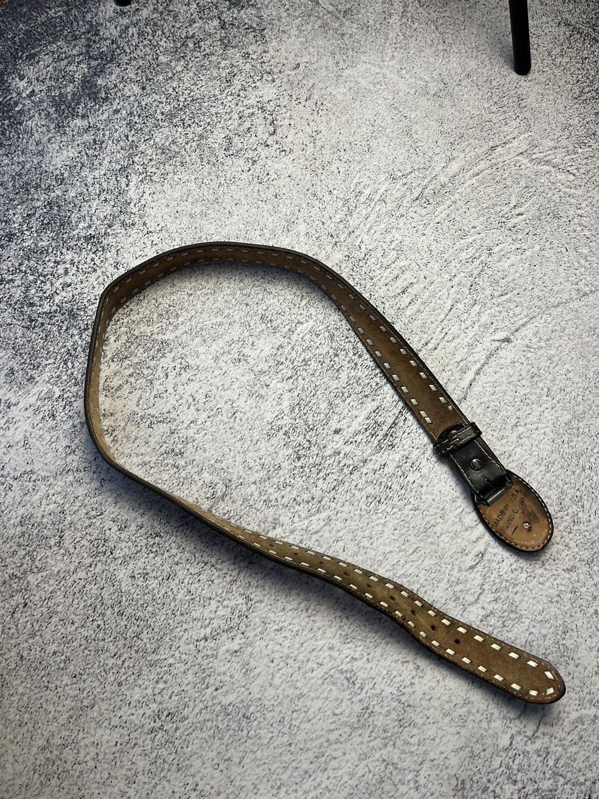 Leather Men’s Vintage Leather Belt Y2K Size ONE SIZE - 12 Thumbnail