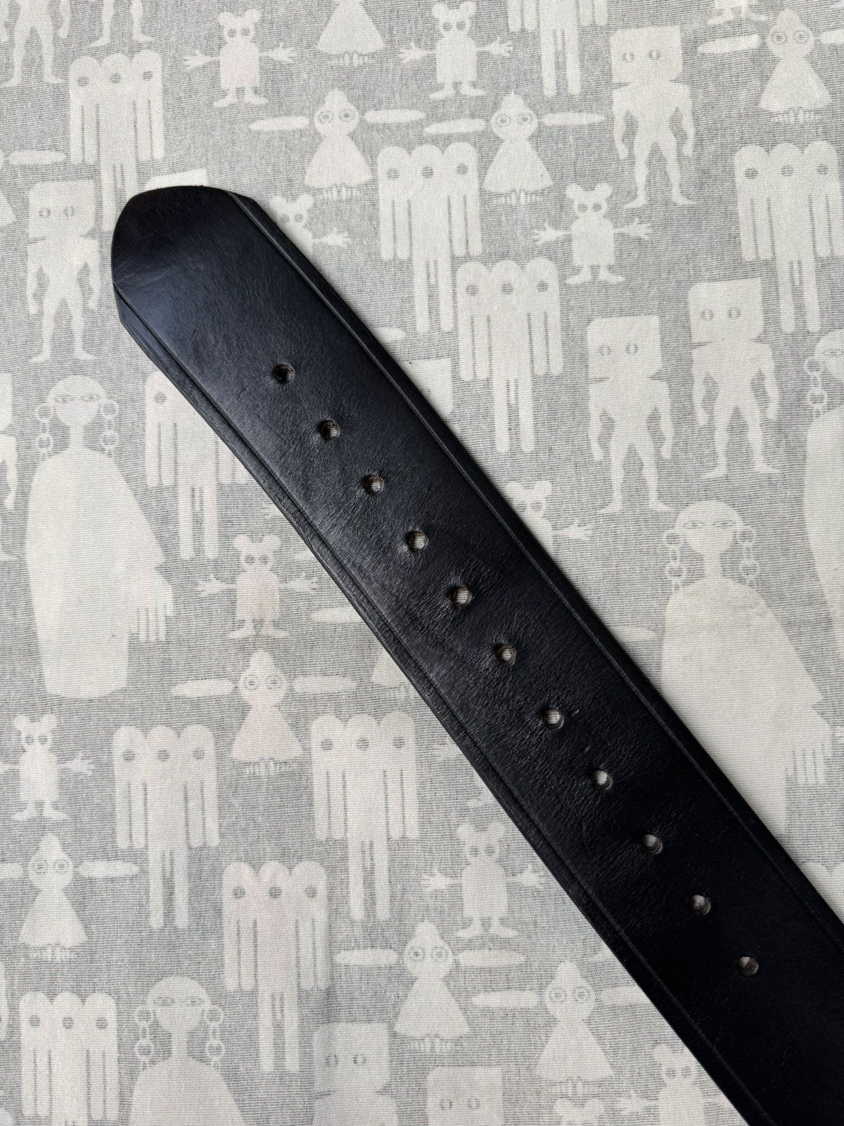 Ann Demeulemeester Ann Demeulemeester SS00 Oversized Black Leather Belt Size 30 - 3 Thumbnail