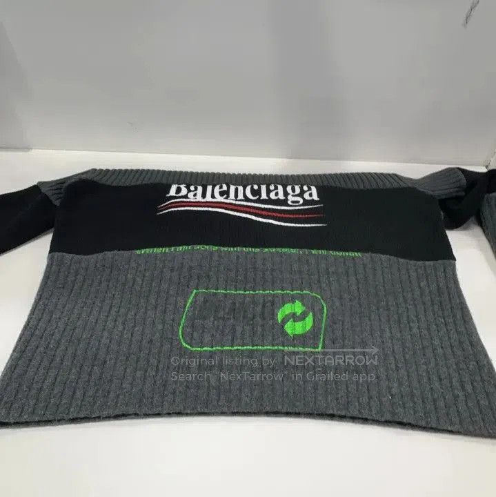 Balenciaga Balenciaga FW21 Logo Knitted Pullover Sweater. Size US S / EU 44-46 / 1 - 3 Thumbnail