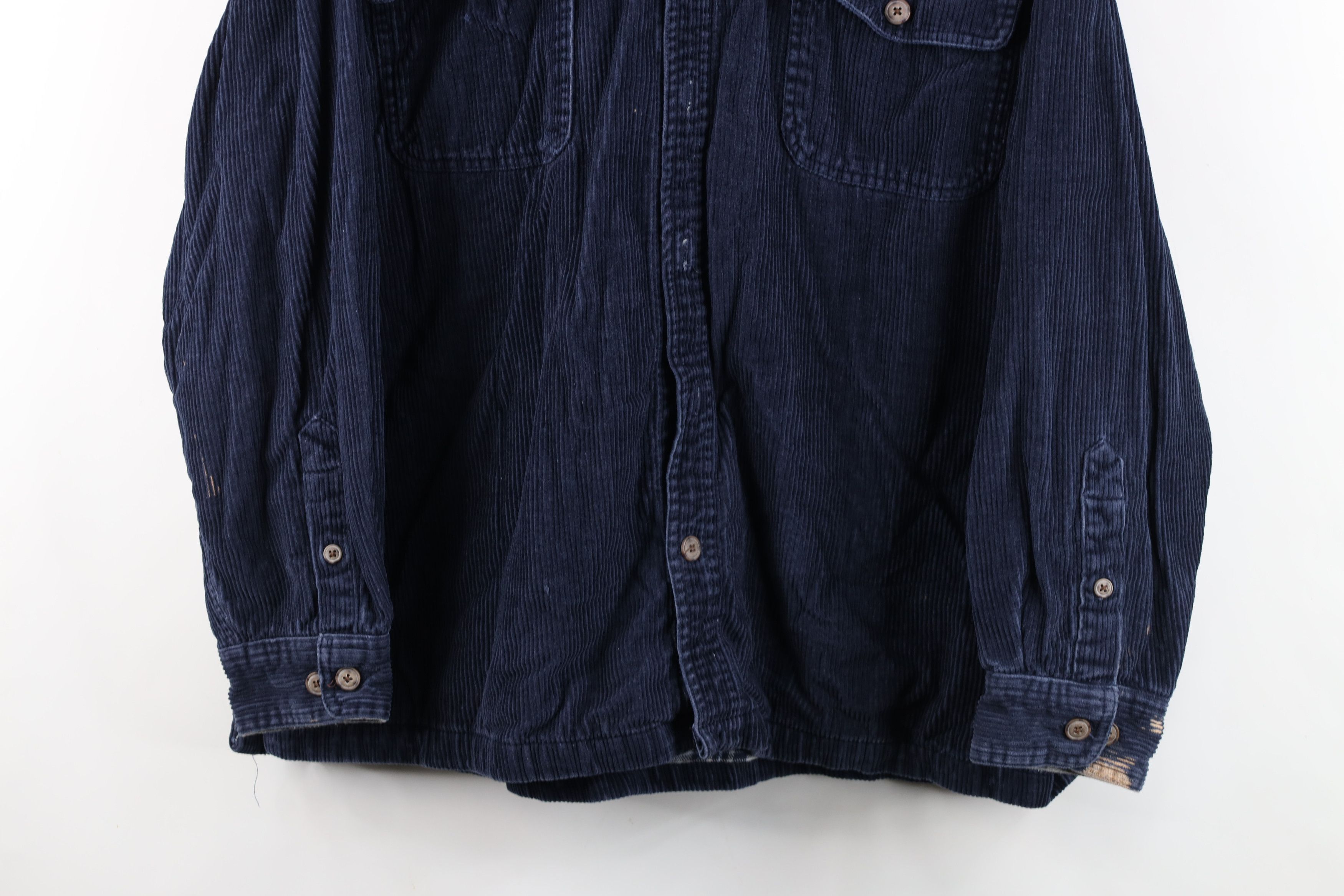 Vintage Vintage 90s Streetwear Lined Corduroy Shirt Jacket Jac Size US XL / EU 56 / 4 - 3 Thumbnail