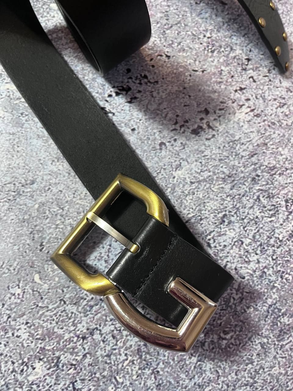 Dolce & Gabbana D&G Dolce Gabbana Vintage leather belt Metal logo 93 cm Size ONE SIZE - 3 Thumbnail