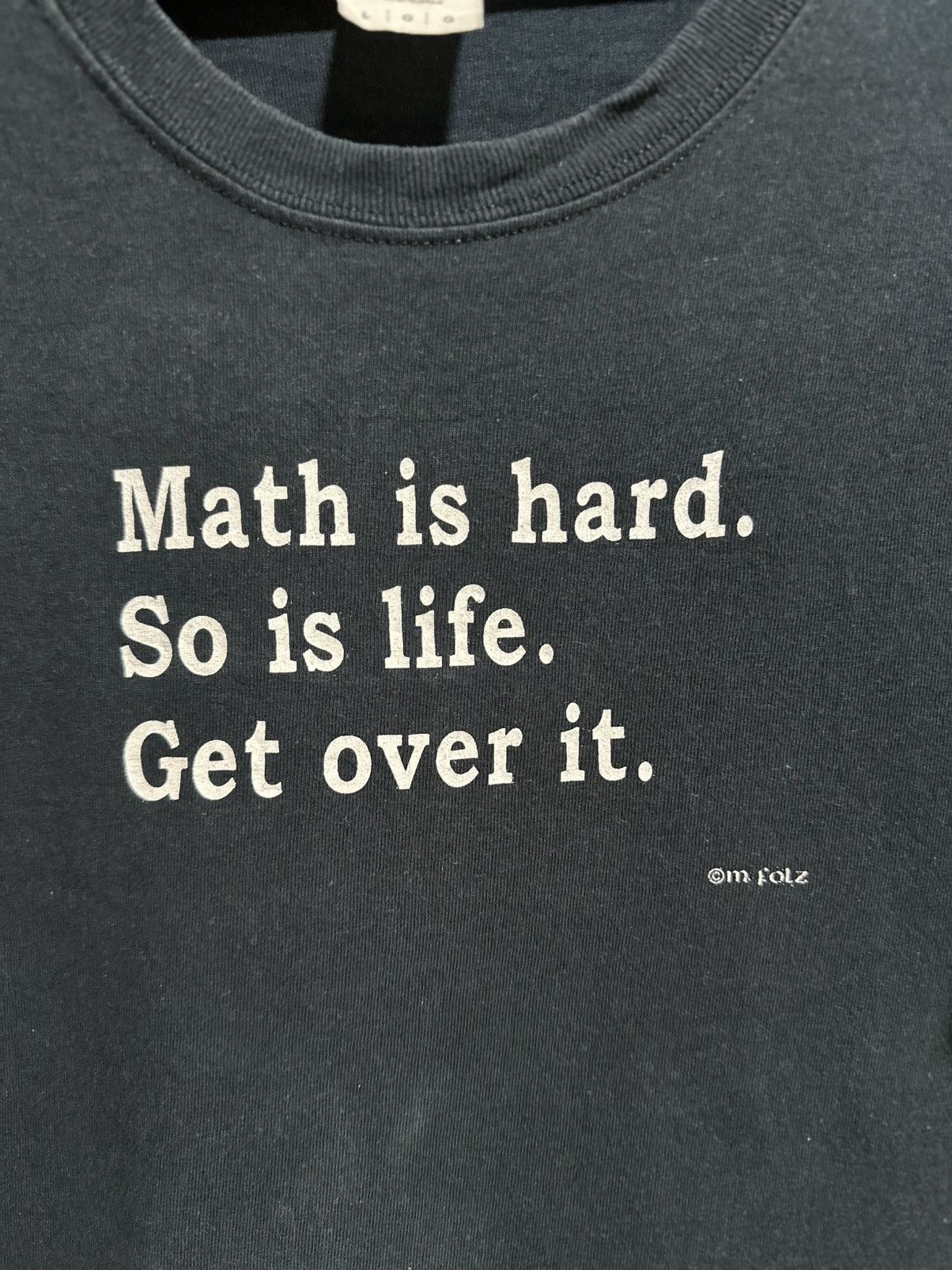 Gildan Vintage Math Is Hard. So Is Life. Get Over It Faded Tee Size US L / EU 52-54 / 3 - 2 Thumbnail