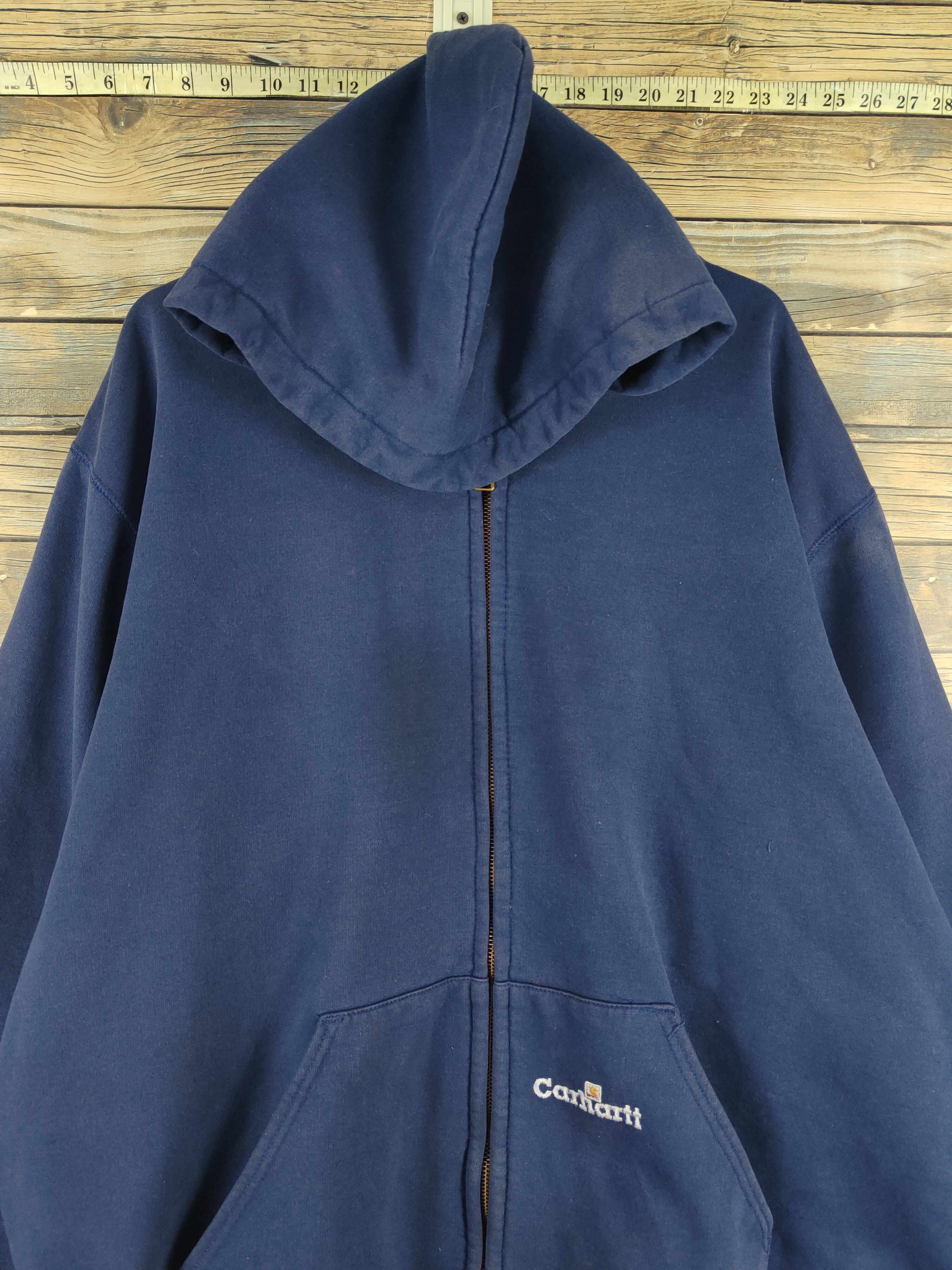Carhartt DL Carhartt vintage Navy Hoodie Sweaters dikmat #W2153 Size US XL / EU 56 / 4 - 2 Thumbnail
