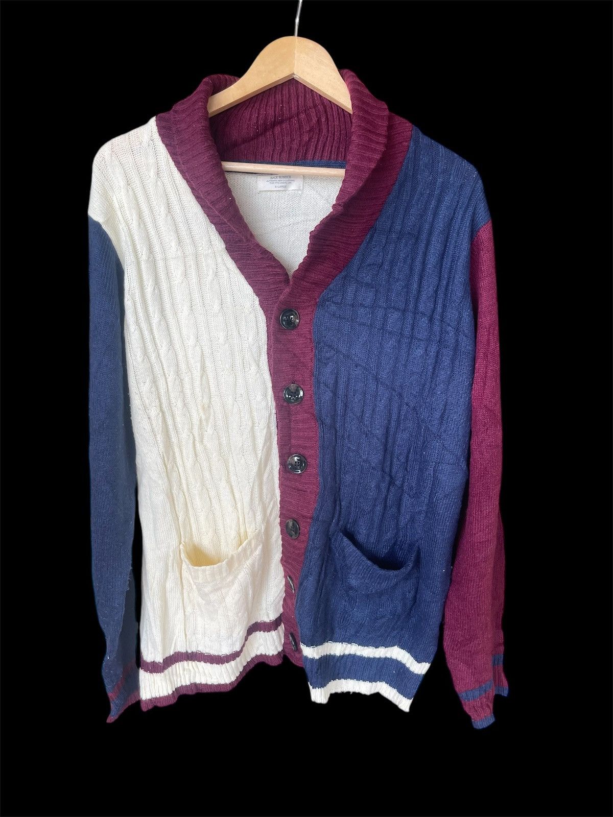 Rare design BACK NUMBER KNIT SWEATER