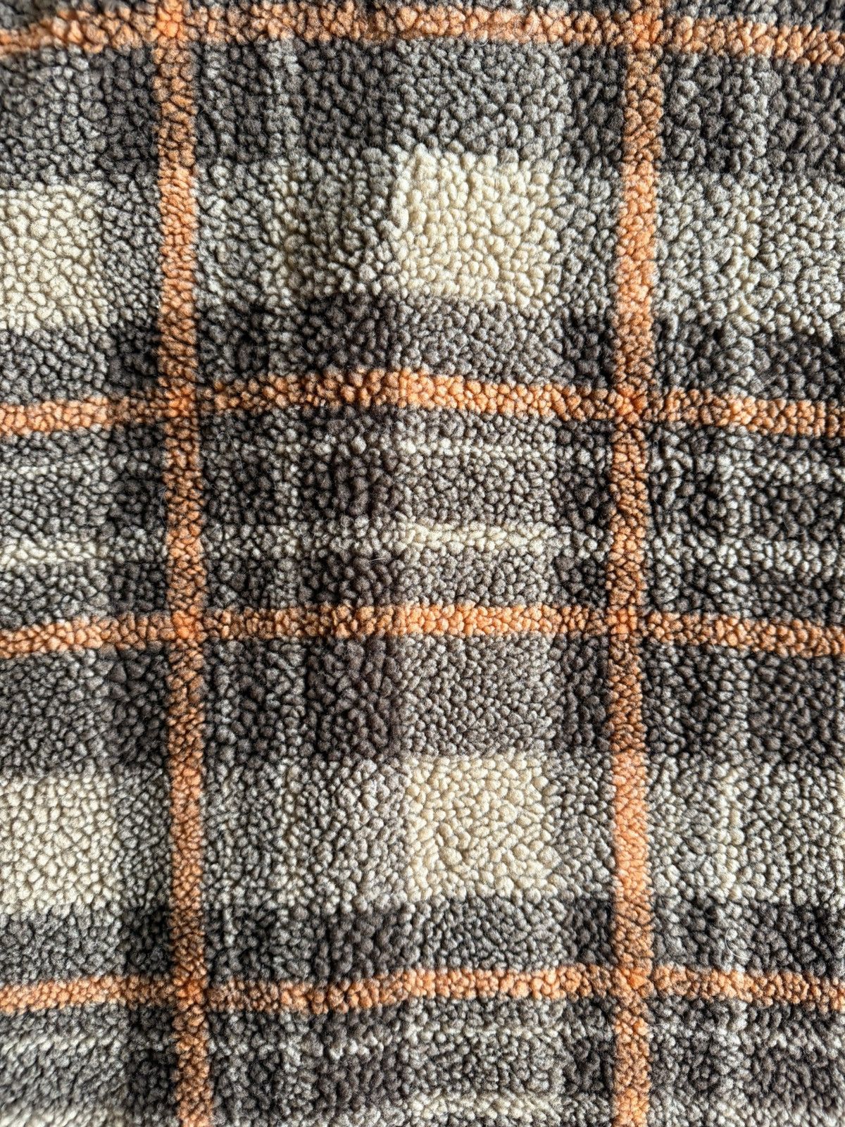 Universal Works LANCASTER GILET (CHECK SHERPA FLEECE) - BROWN Size US S / EU 44-46 / 1 - 7 Thumbnail