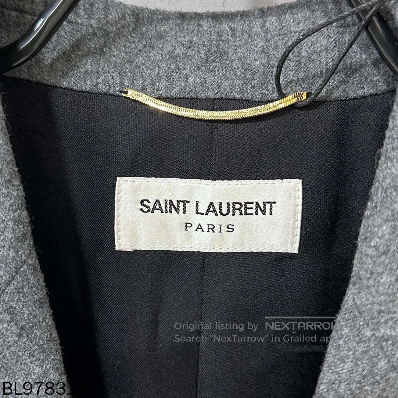Saint Laurent Paris Saint Laurent Gray Double-Breasted Blazer. Size XS / US 0-2 / IT 36-38 - 4 Thumbnail
