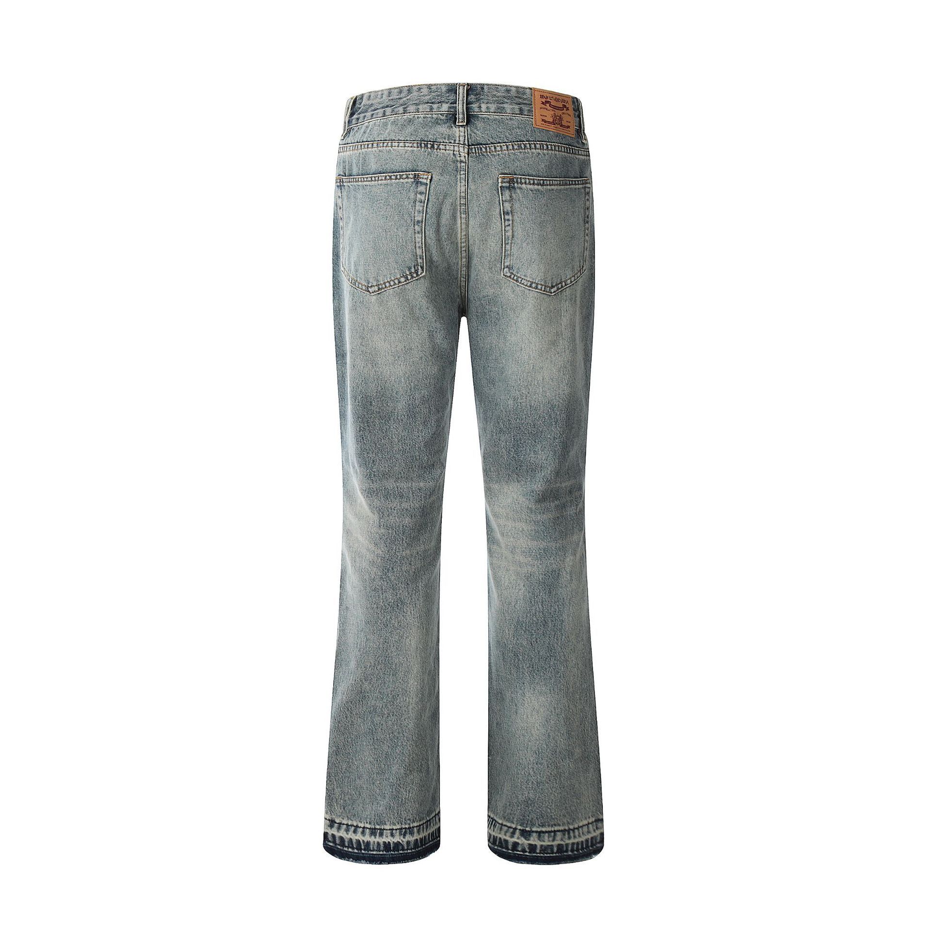 Japanese Brand × Jean Distressed loose casual whisker casual flared ripped jeans Size US 32 / EU 48 - 2 Thumbnail