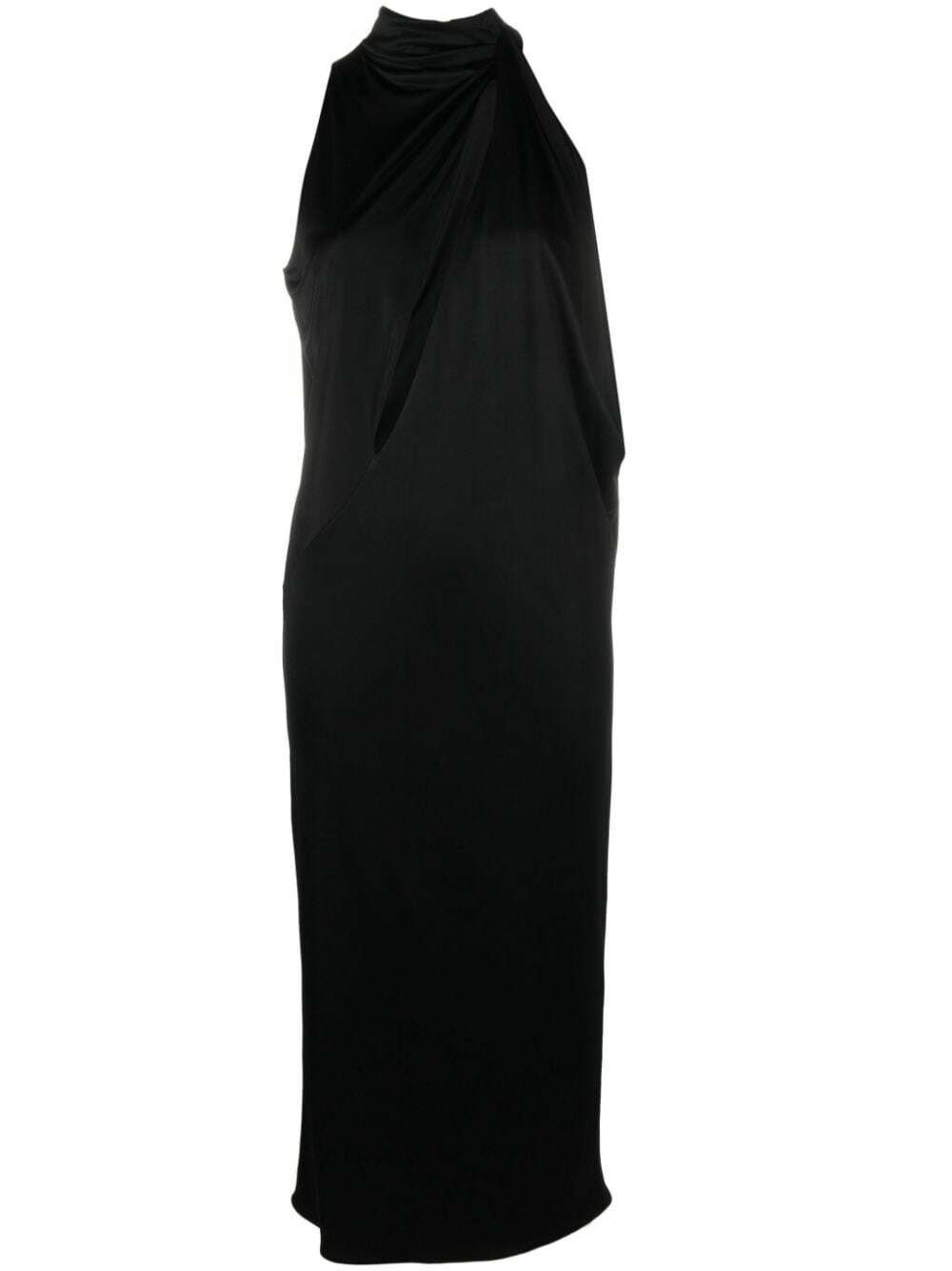 Versace o1y0226 Midi Dress in Black Size M / US 6-8 / IT 42-44 - 1 Thumbnail