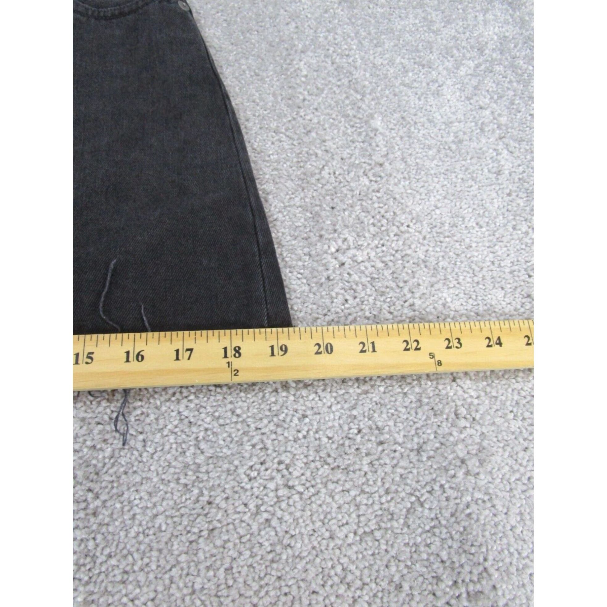 Madewell Madewell Women's Skirt 23 Rigid Denim A Line Faded Black Zip Front Size 40" / US 18 - 3 Thumbnail