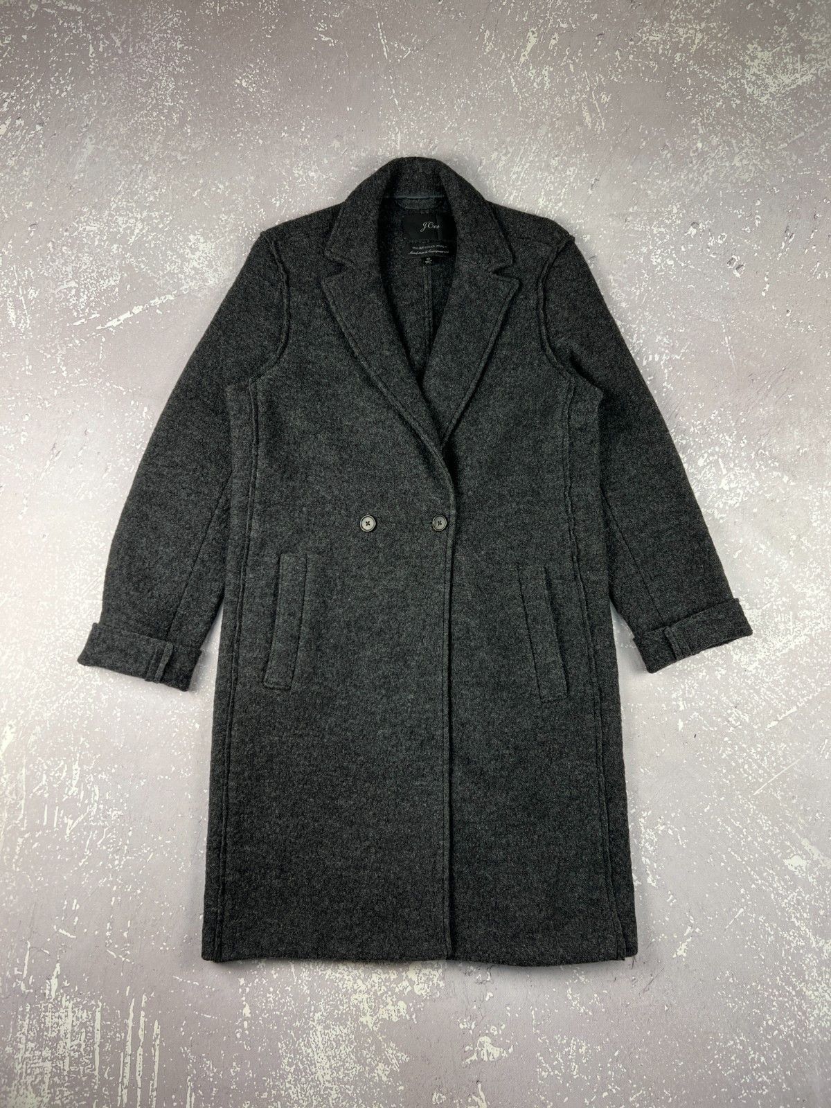 J.Crew Tall J. Crew Daphne Italian Boiled Wool Topcoat lady Size L / US 10 / IT 46 - 1 Thumbnail