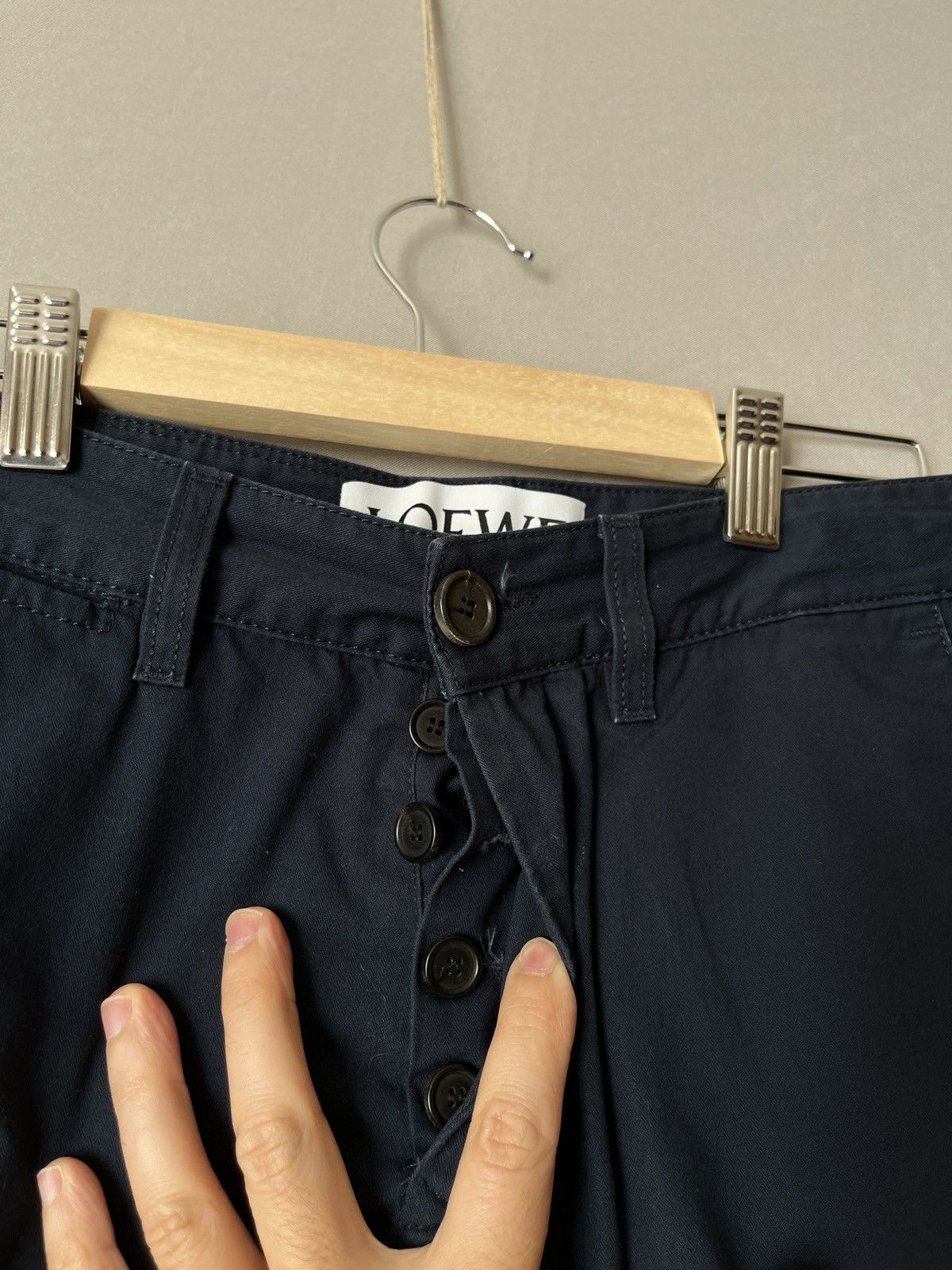 Loewe LOEWE Navy Blue Simple Minimalistic Chino Pants Size US 29 - 5 Thumbnail