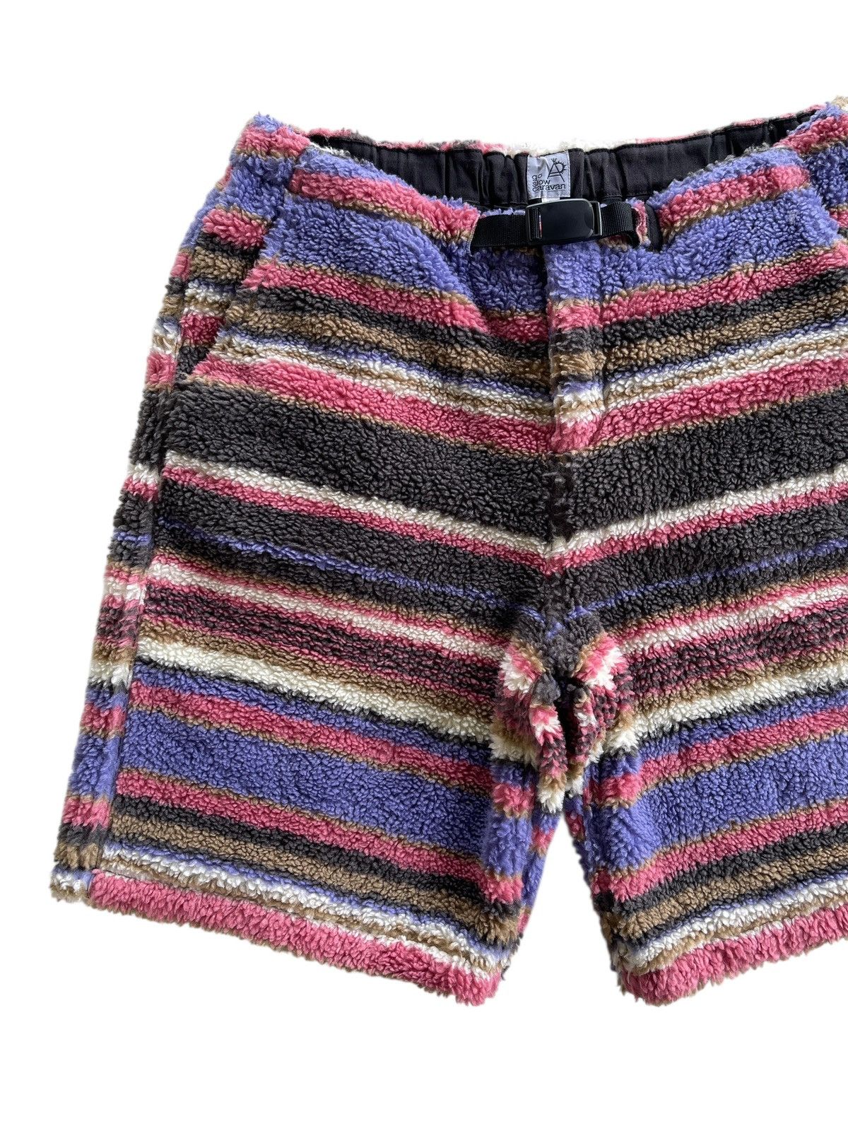 go slow caravan Multicolor Fleece Shorts Pants Size US 34 / EU 50 - 4 Thumbnail