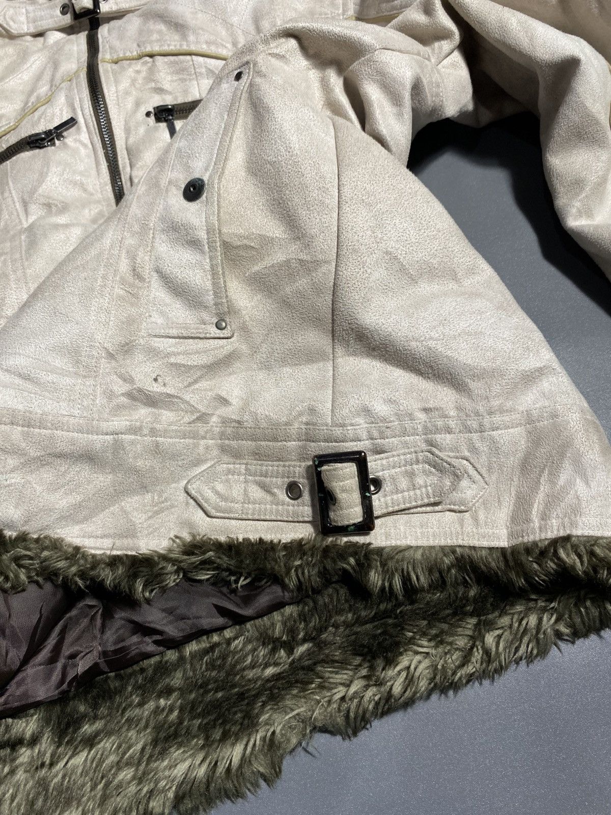 Japanese Brand Waxed Fur Rider Bondage Suede Jacket Size US L / EU 52-54 / 3 - 7 Thumbnail
