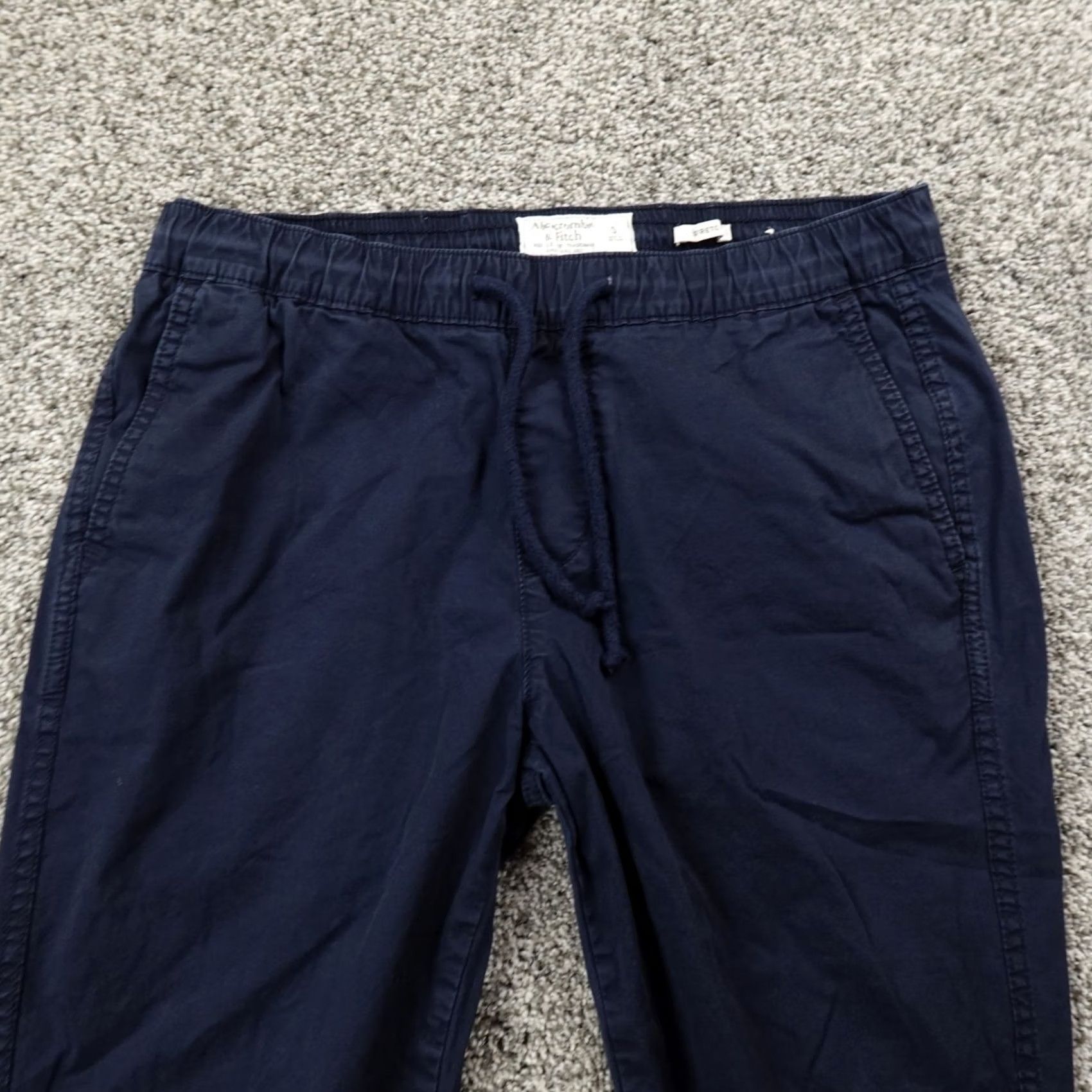 Abercrombie & Fitch Abercrombie & Fitch Pants Mens S Blue Drawstring Jogger Stretch Causal Preppy Y2K Size US 32 / EU 48 - 6 Thumbnail