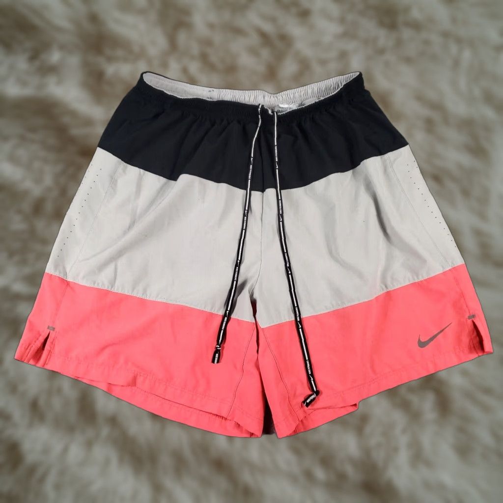Nike NIKE Dri-Fit Shorts Womens Large Gray Colorblock Athletic Activewear Swoosh Size 36" / US 14 / IT 50 - 1 Thumbnail
