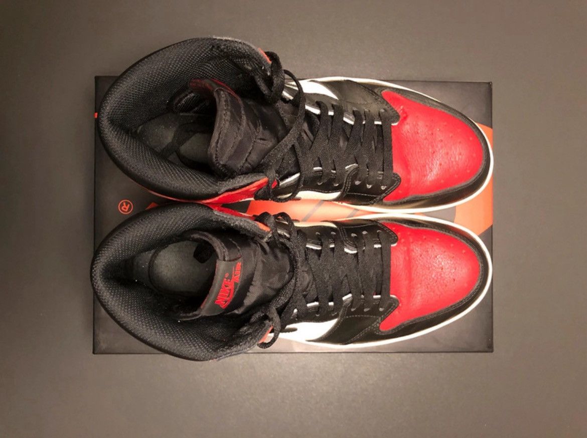 Jordan Brand Air Jordan 1 Retro High Bred Toe Size US 11 / EU 44 - 6 Thumbnail
