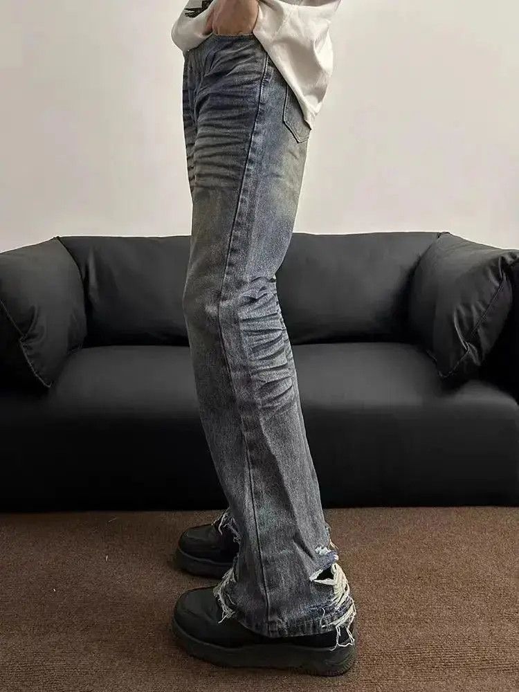 Japanese Brand High street Y2K hip hop baggy micro flare jeans Size US 30 / EU 46 - 2 Thumbnail