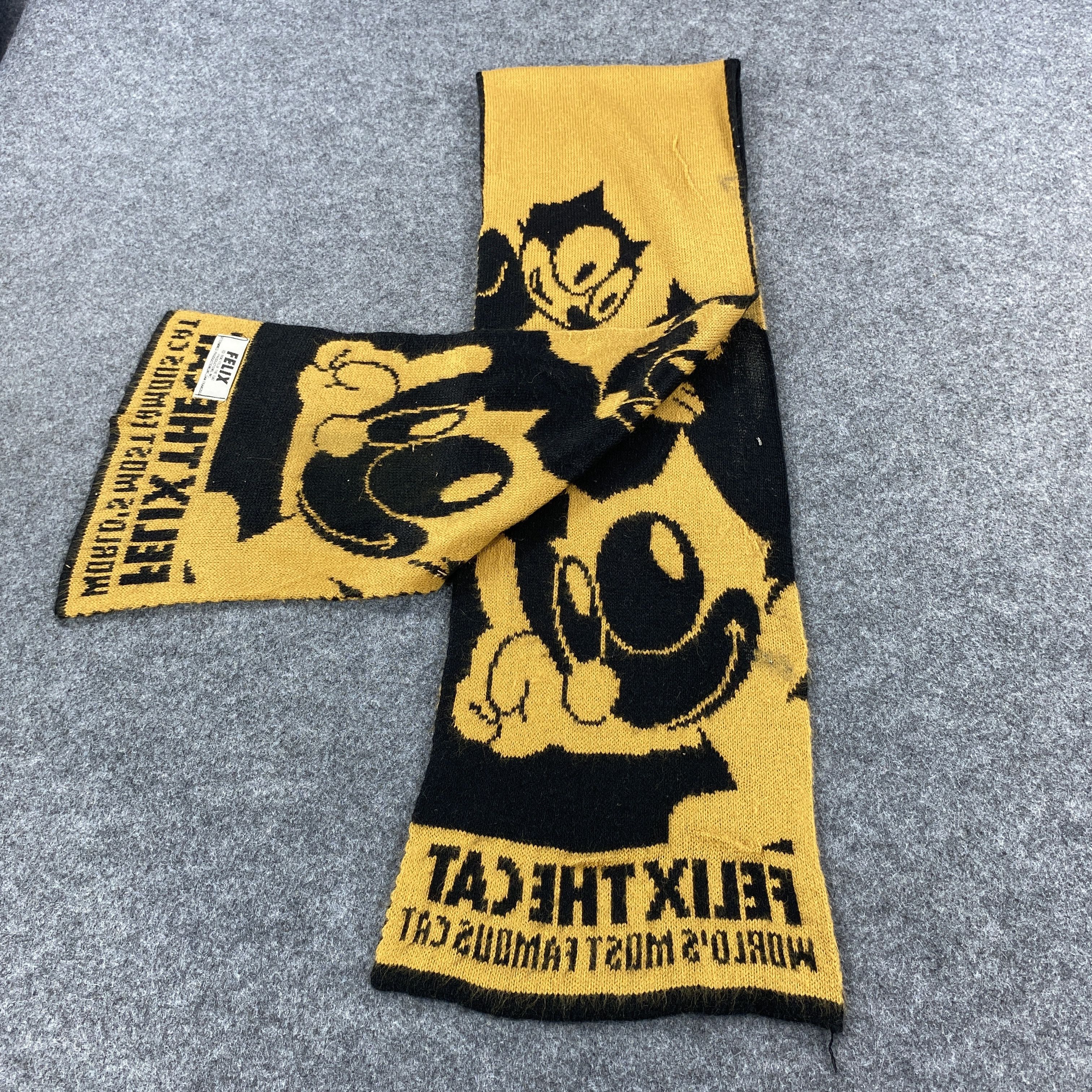 Vintage GF10631 Felix The Cat Scarf Neck Wear Muffler Nova Check Size ONE SIZE - 4 Thumbnail