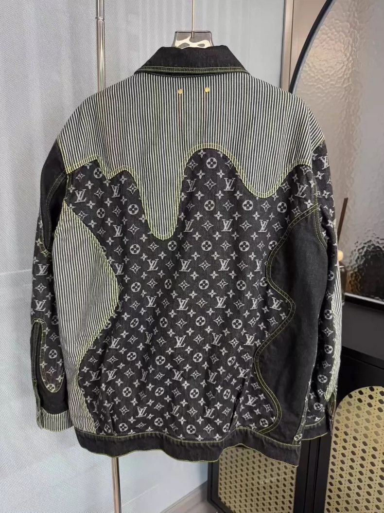 Louis Vuitton LOUIS VUITTON Old flower denim jacket with logo jacket 2504 Size US L / EU 52-54 / 3 - 2 Thumbnail