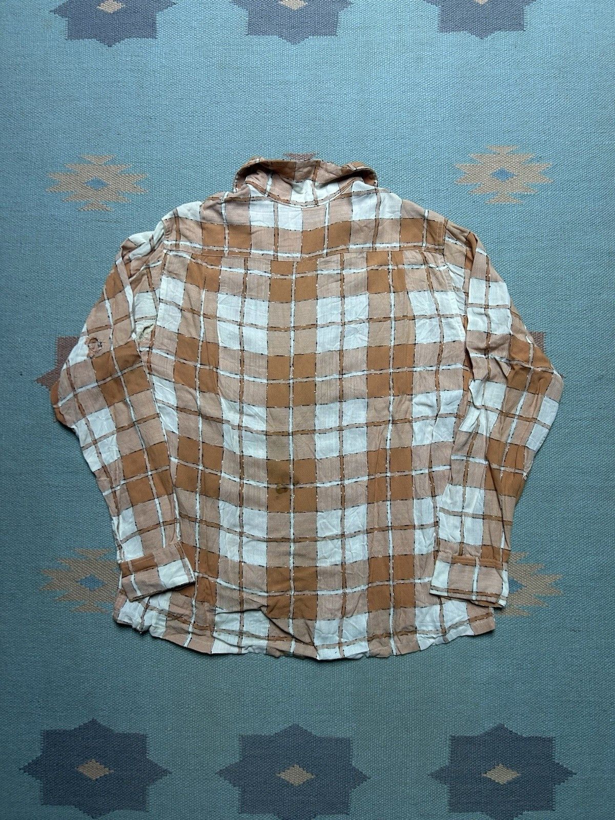 Vintage Vtg 50s Penney’s towncraft button shirt loop collar rayon M Size US M / EU 48-50 / 2 - 2 Thumbnail