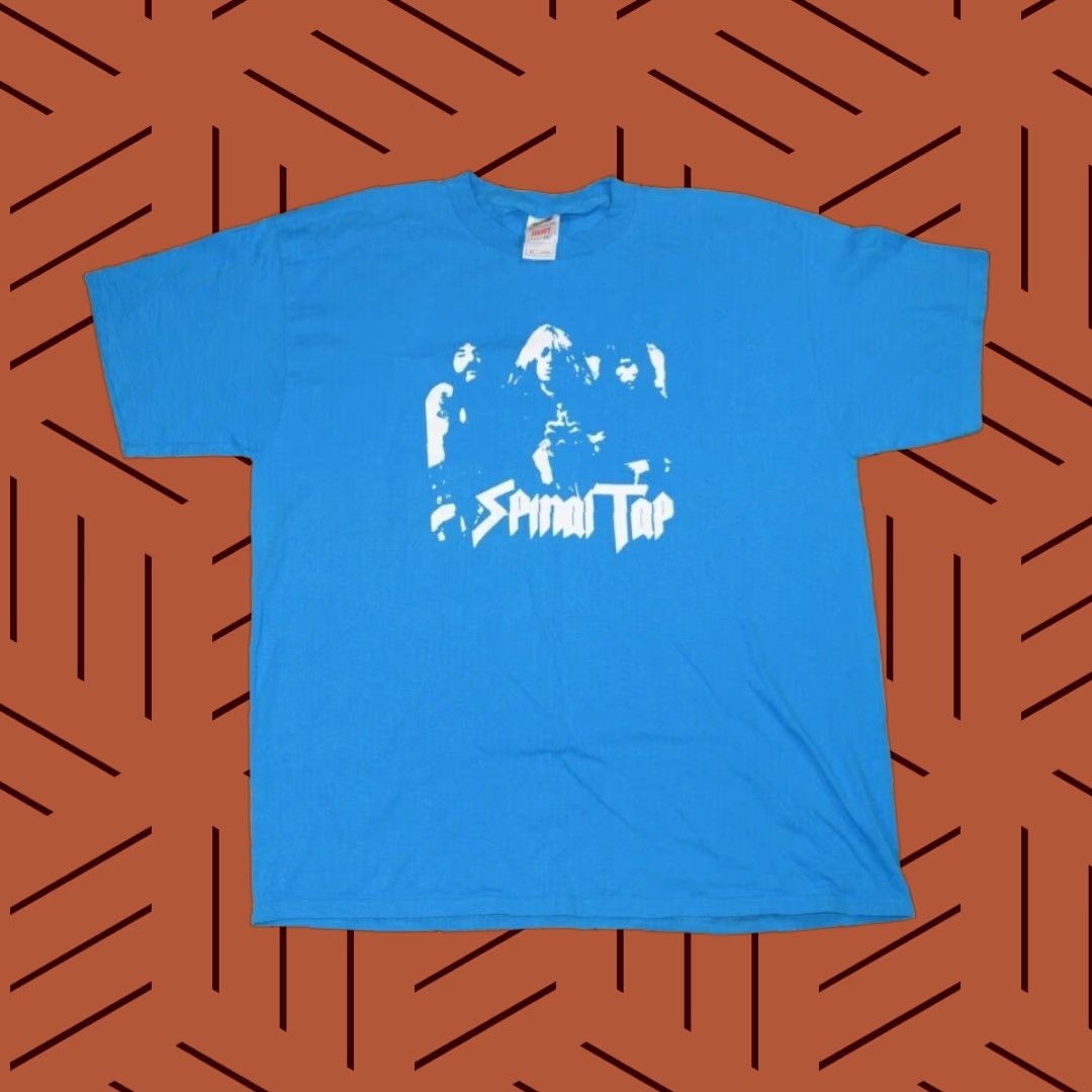 Fruit Of The Loom VINTAGE SPINAL TAP T-Shirt XL BLUE 90S Y2K METAL ROCK CONCERT GLAM DAVID LEE ROTH Size US XL / EU 56 / 4 - 1 Thumbnail