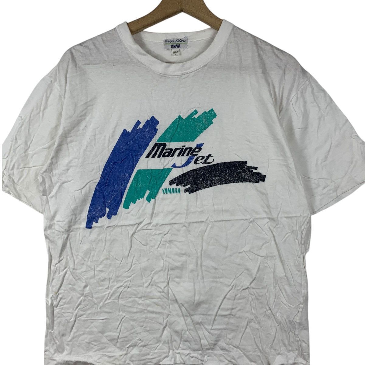 Vintage Vintage 90’ YAMAHA MARINE JET Japan Engineering Tee Shirt Size US L / EU 52-54 / 3 - 3 Thumbnail