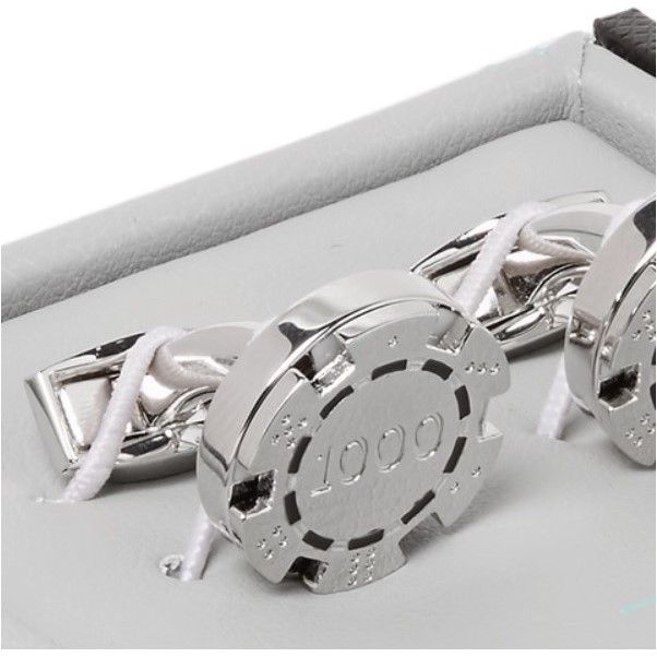 Tateossian Tateossian Poker Chip Cufflinks Rhodium-Plated London New Size ONE SIZE - 3 Thumbnail