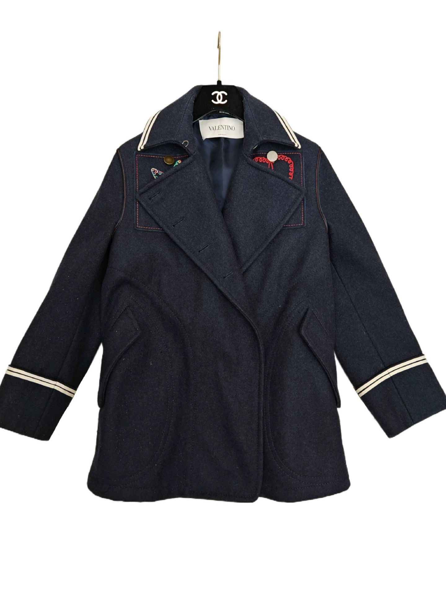 Valentino navy blue Valentino sailor coat Size US M / EU 48-50 / 2 - 1 Thumbnail