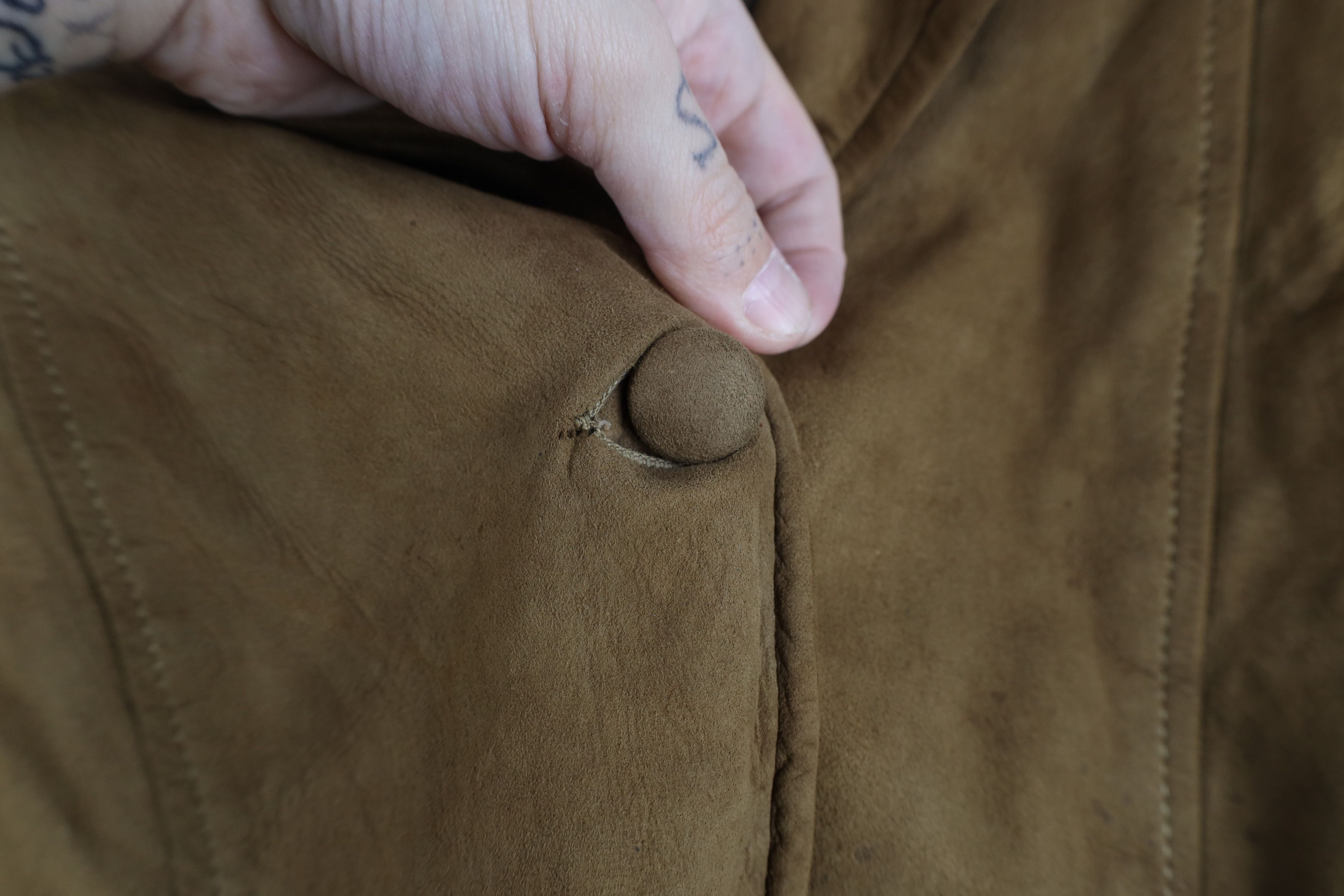 Vintage Vintage 60s Streetwear Lined Suede Leather Jacket Brown Size M / US 6-8 / IT 42-44 - 4 Thumbnail