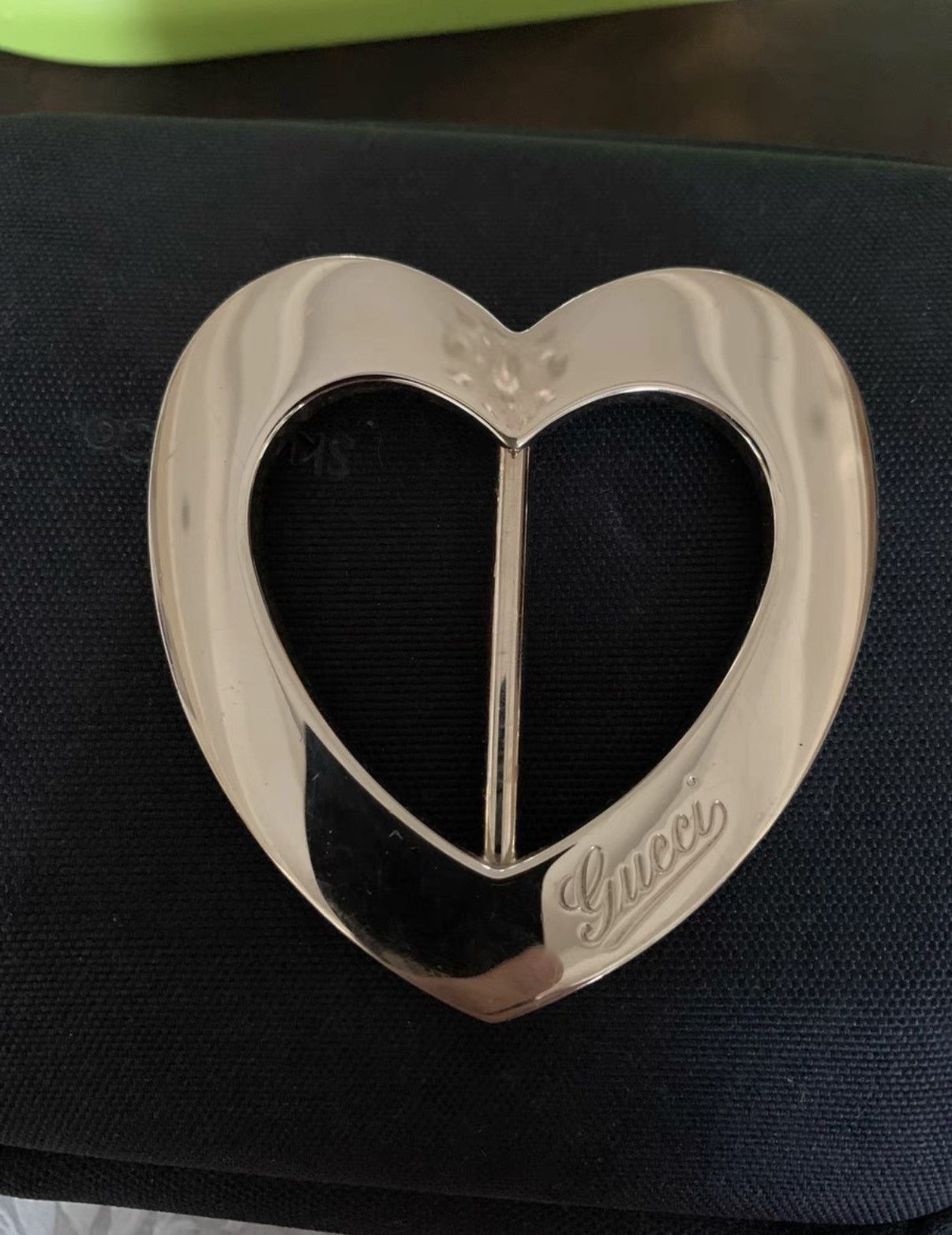 Gucci Gucci genuine leather belt with gold heart-shaped buckle K16 Size ONE SIZE - 1 Thumbnail