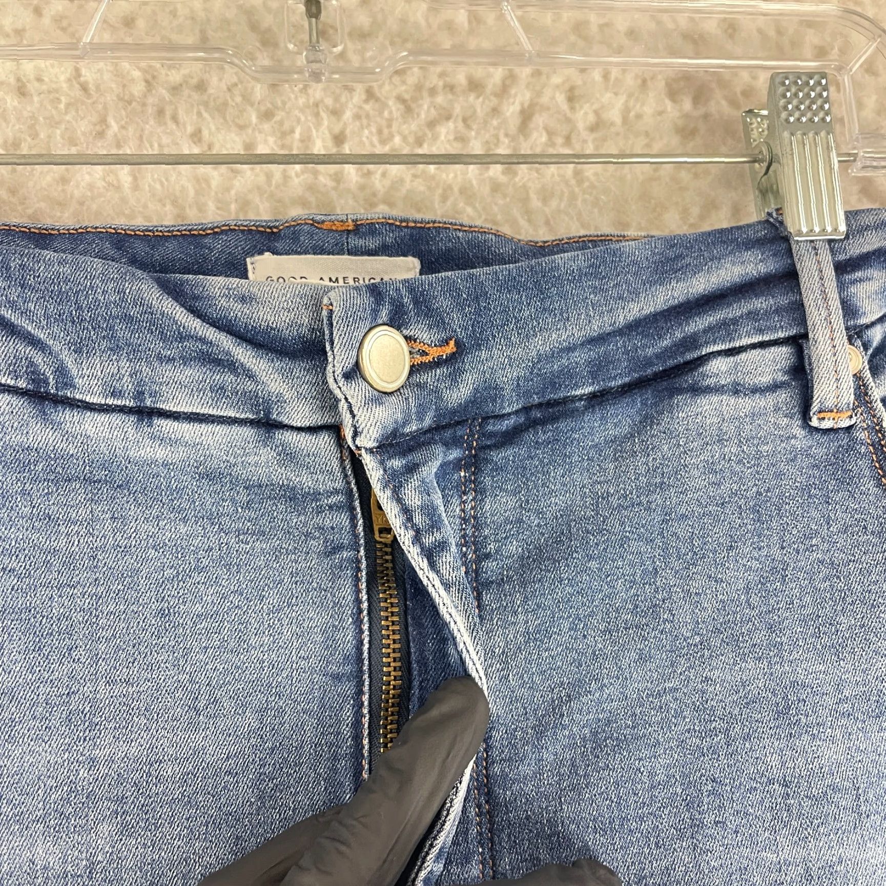 Good American Good American Good Waist Skinny Jeans Womens Plus Size 26 Denim Blue 90s City College Stretch Pocket 5-Pocket Womens Jeans Size 26" / US 2 / IT 38 - 5 Thumbnail