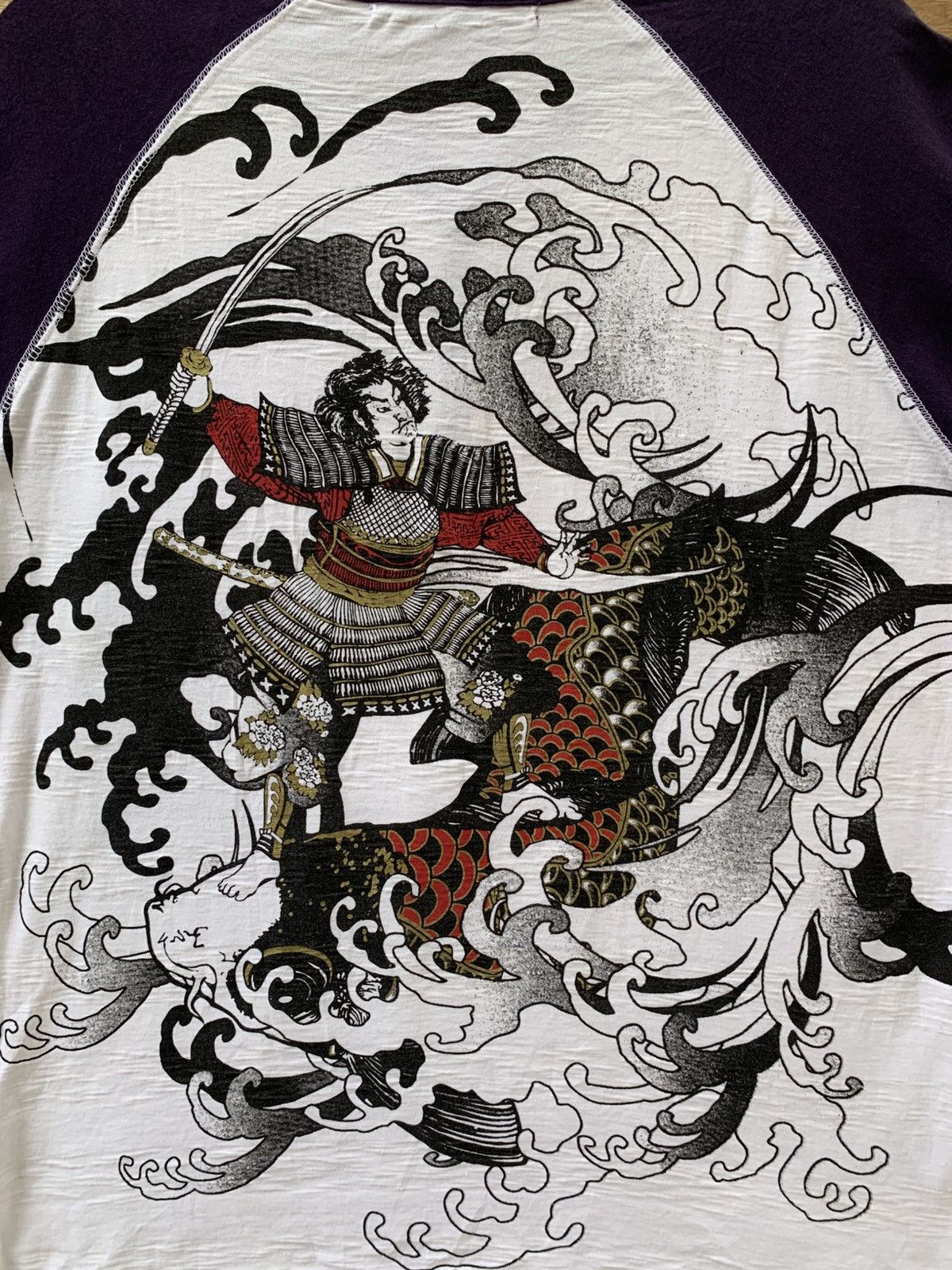 Art Comes First Samurai Riding Koi Fish Three Pocket Sukajan T Shirt Size US M / EU 48-50 / 2 - 13 Thumbnail