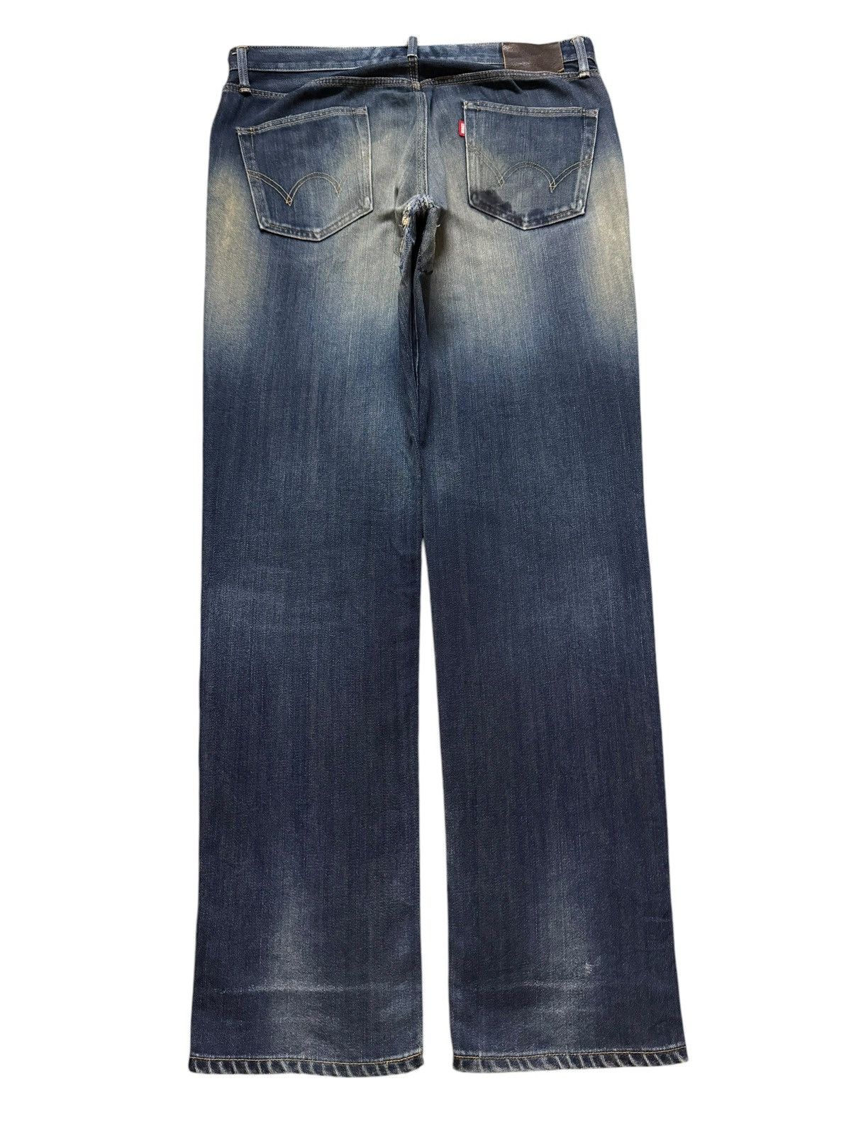 Edwin Vintage 90s Japan Edwin 504 Faded Wash Distress Straight Leg Size US 36 / EU 52 - 2 Thumbnail