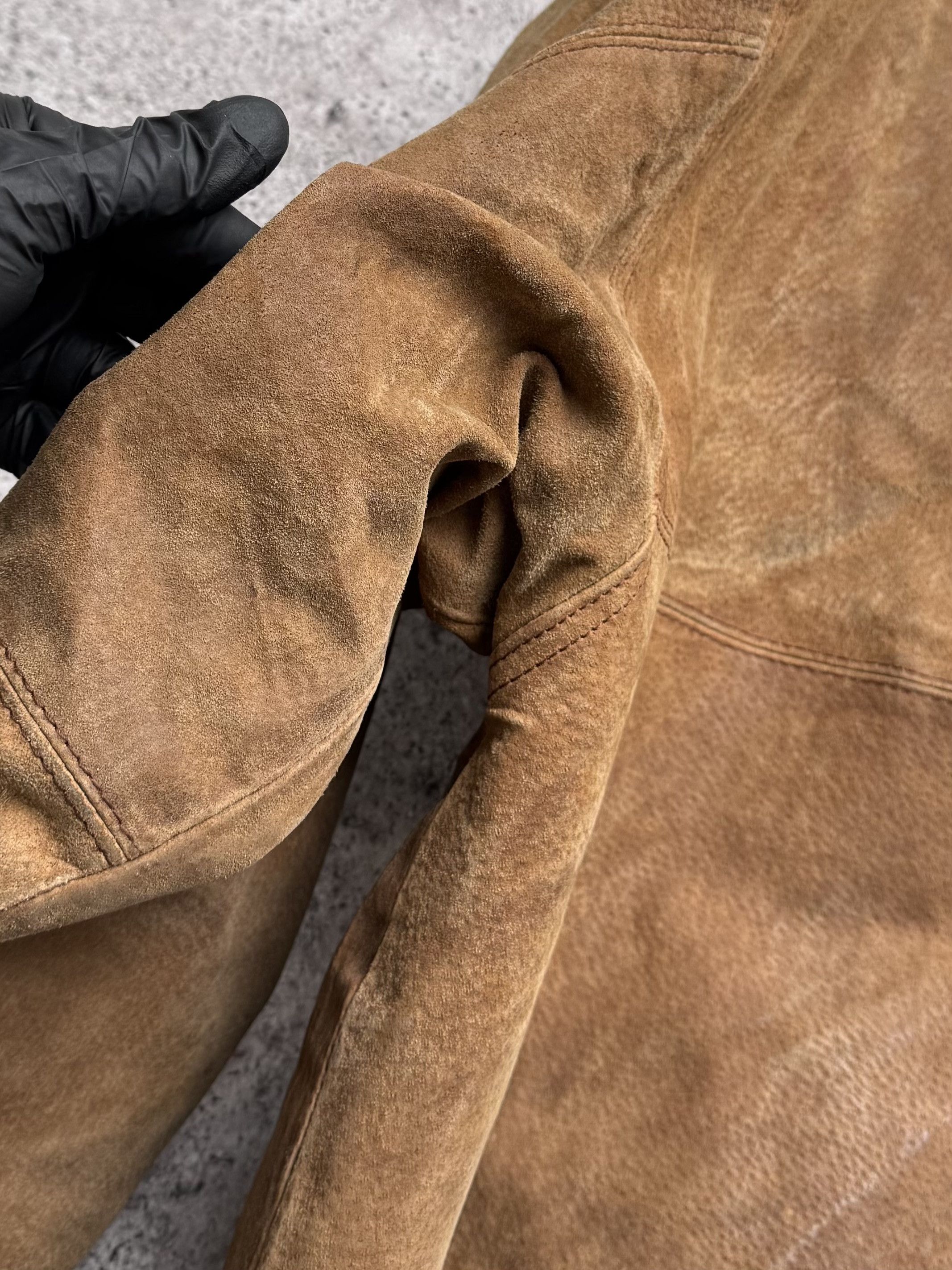 Vintage Vintage Faded Leather Bomber Jacket C2(V482) Size US XL / EU 56 / 4 - 20 Thumbnail