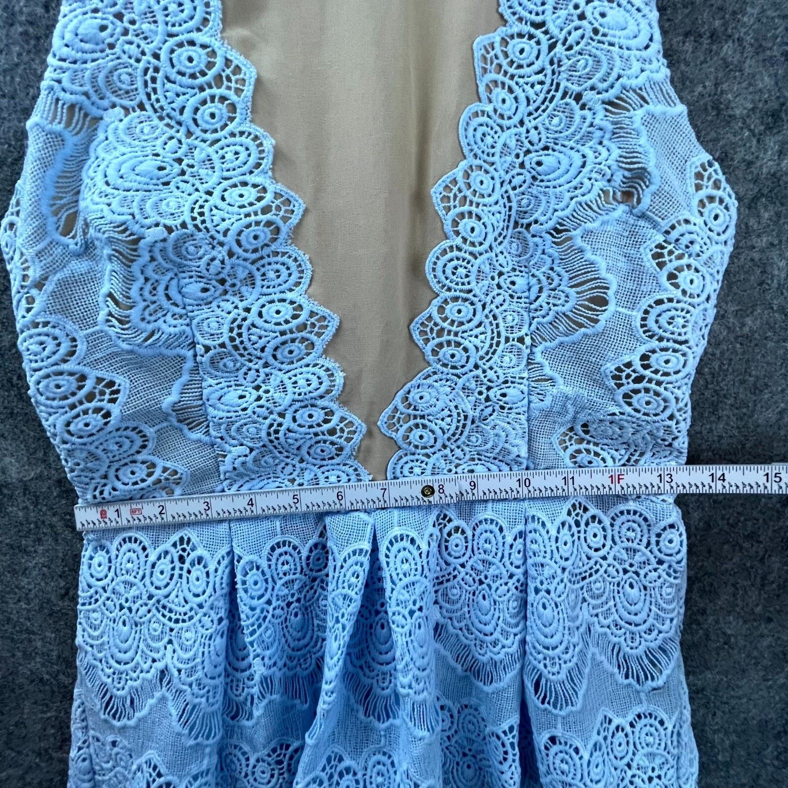 Anthropologie Greylin Peplum Top Womens Small Floral Lace Coquette Fairy Size S / US 4 / IT 40 - 3 Thumbnail