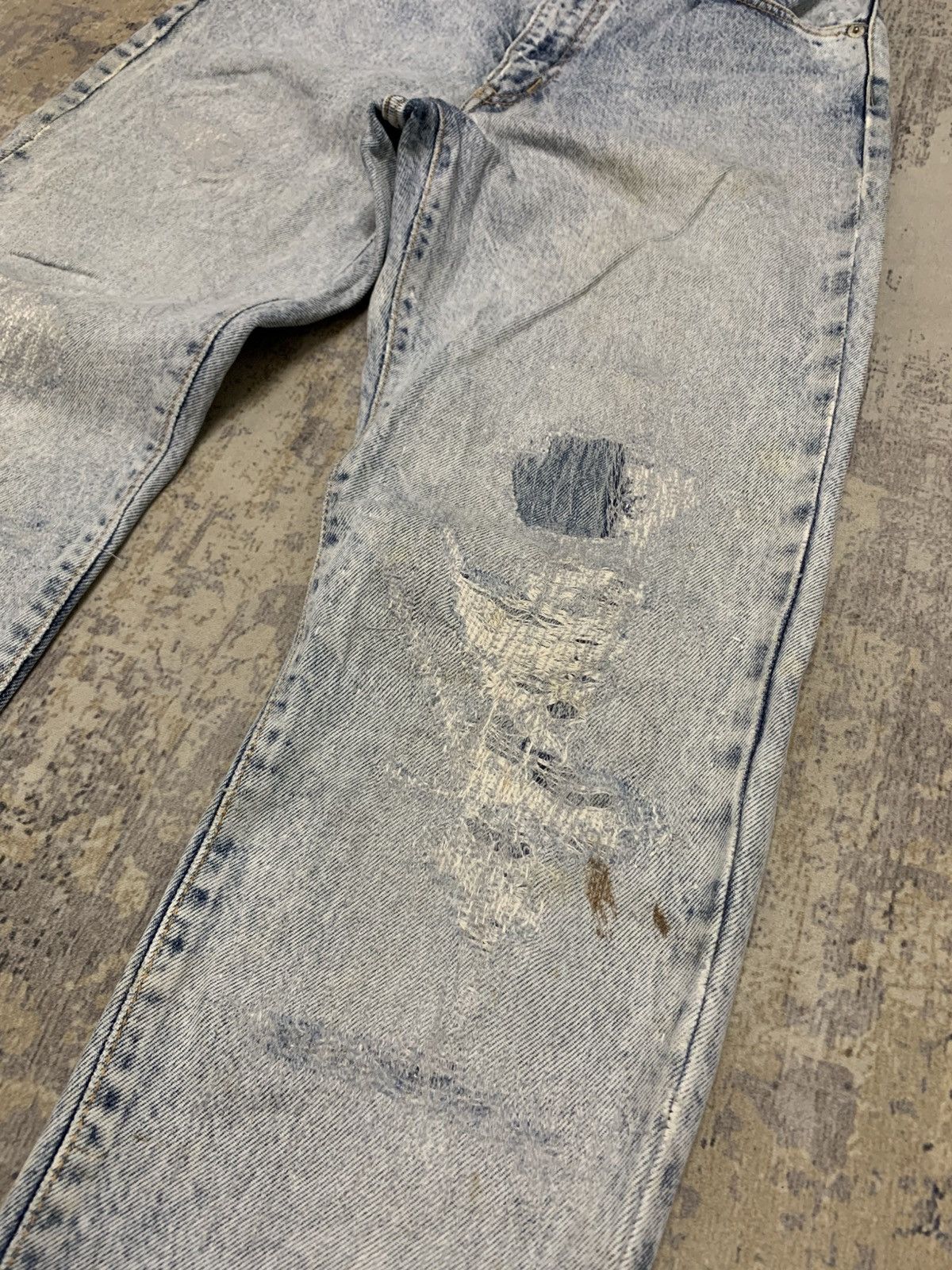 Edwin DISTRESSED EDWIN TAPERED LEG JEANS W29 Size US 29 - 3 Thumbnail
