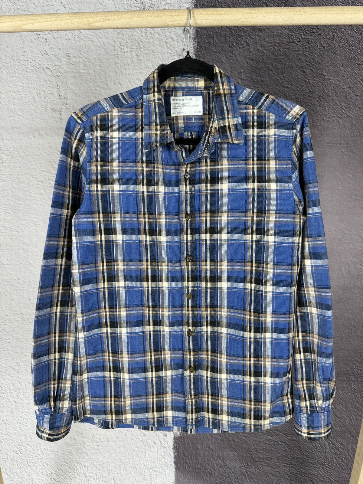 Japanese Brand Azul by Moussy Wardrobe Trunk checkered flannel shirt Size US M / EU 48-50 / 2 - 2 Thumbnail