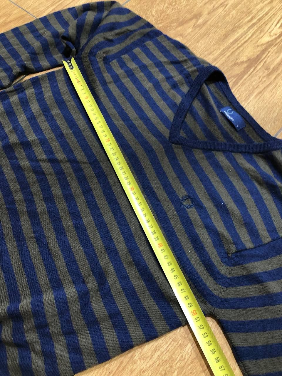 Fred Perry Fred Perry Mens Striped Jumper V-Neck Pullover Size US L / EU 52-54 / 3 - 12 Thumbnail