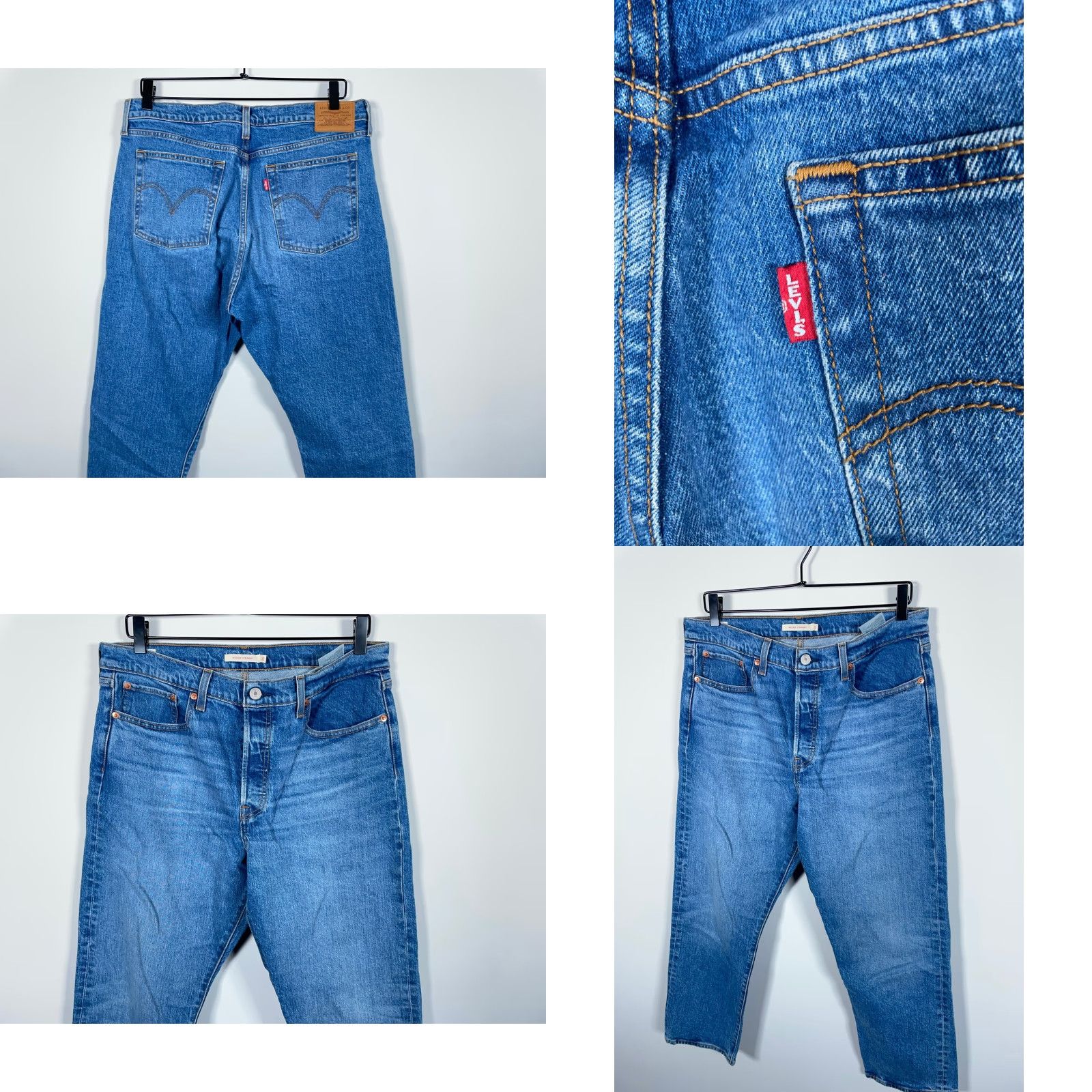 Levi's VINTAGE Levi's Premium Wedgie Fit Straight Leg Jeans Women's 32 Blue Denim Big E Tab Jeans Women 32 Blue Denim 5-Pocket Classic Retro Hipster Ladies Size 24" / US 00 / IT 34 - 9 Thumbnail