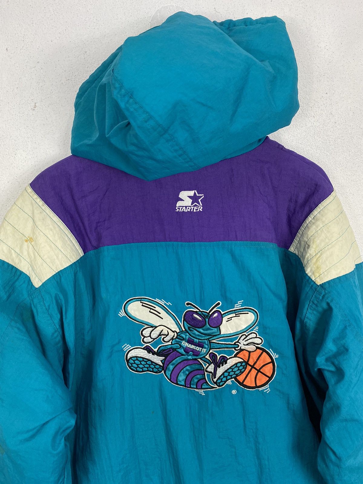 NBA Vintage charlotte hornets starter hoodie jacket Size US M / EU 48-50 / 2 - 16 Thumbnail