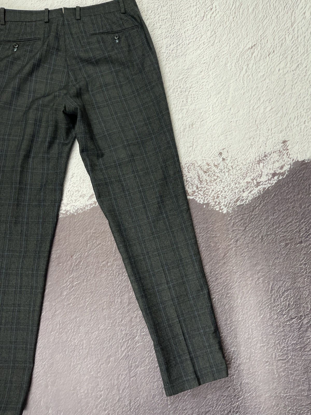 Suitsupply Suitsupply Lazio wool checkered grey pants trousers Size 40R - 12 Thumbnail