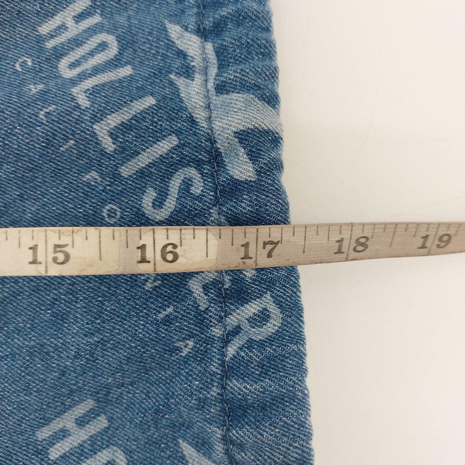 Hollister Hollister Logo Denim Back pack Y2k Style Drawstring Jean Bag Size ONE SIZE - 4 Thumbnail
