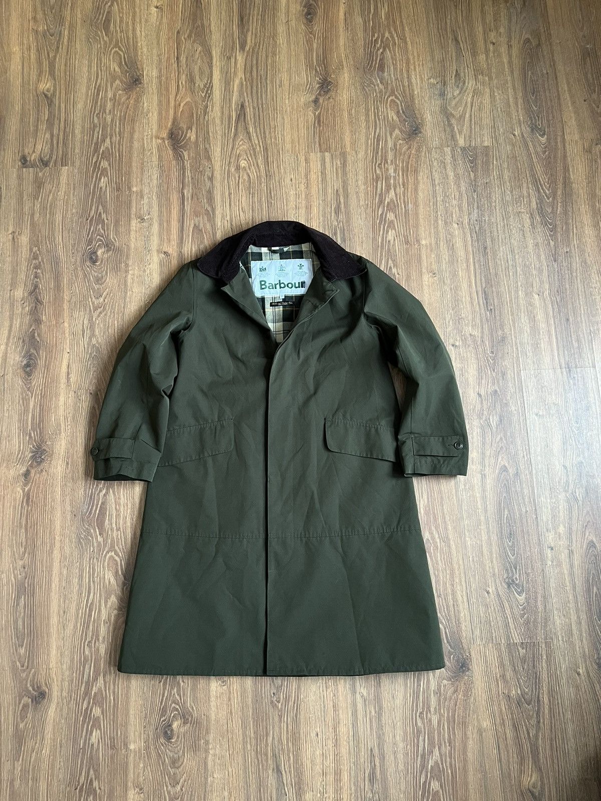 Rare Barbour Single Breasted Coat Size 38 Big Tag