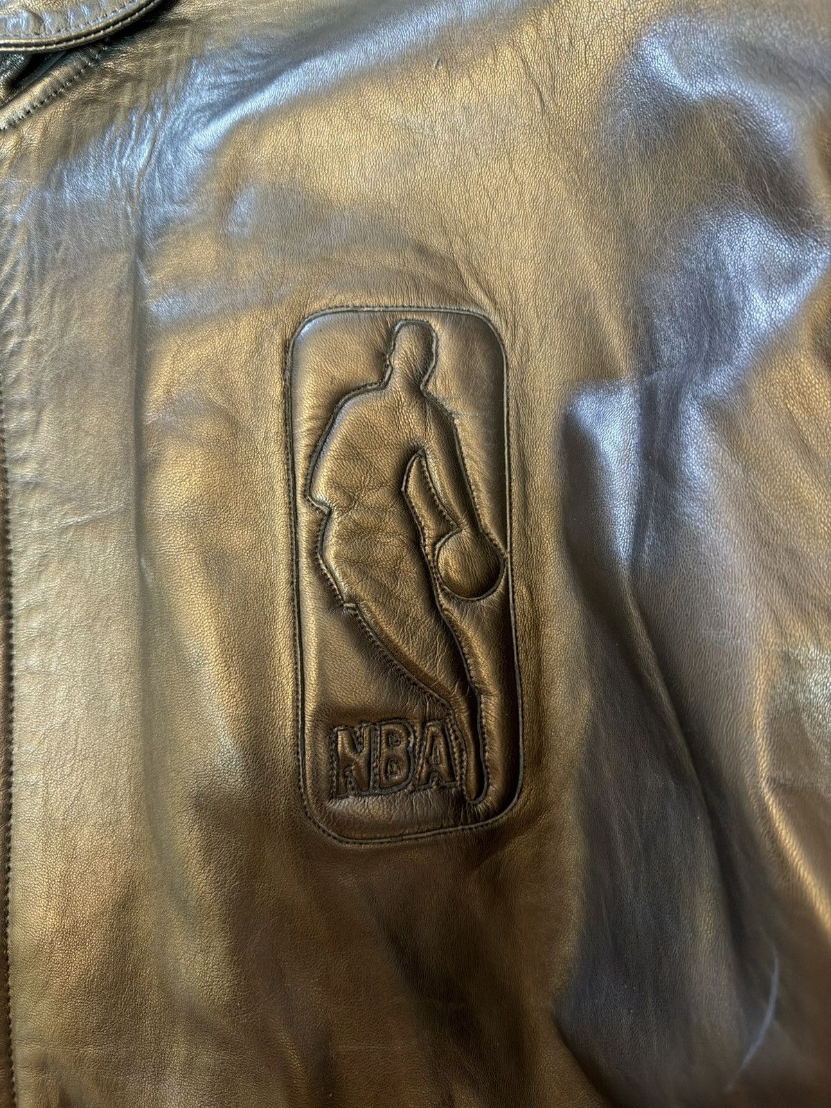 Jeff Hamilton Vintage Jeff Hamilton x NBA conference leather jacket Size US XXL / EU 58 / 5 - 4 Thumbnail