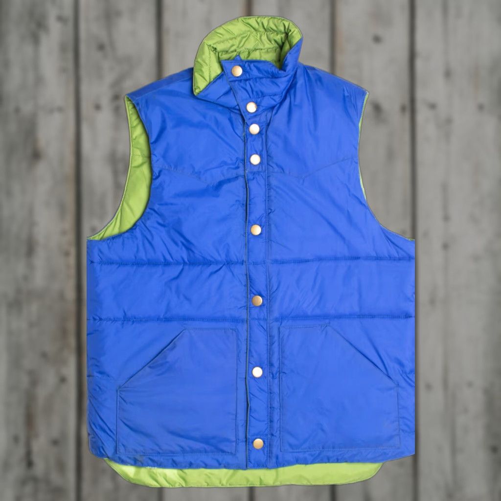 Vintage VINTAGE Emergency Exit Reversible Vest Blue Medium Size US M / EU 48-50 / 2 - 1 Thumbnail