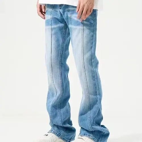 Japanese Brand × Jean Striped Baggy Blue Denim Jeans Size US 32 / EU 48 - 3 Thumbnail
